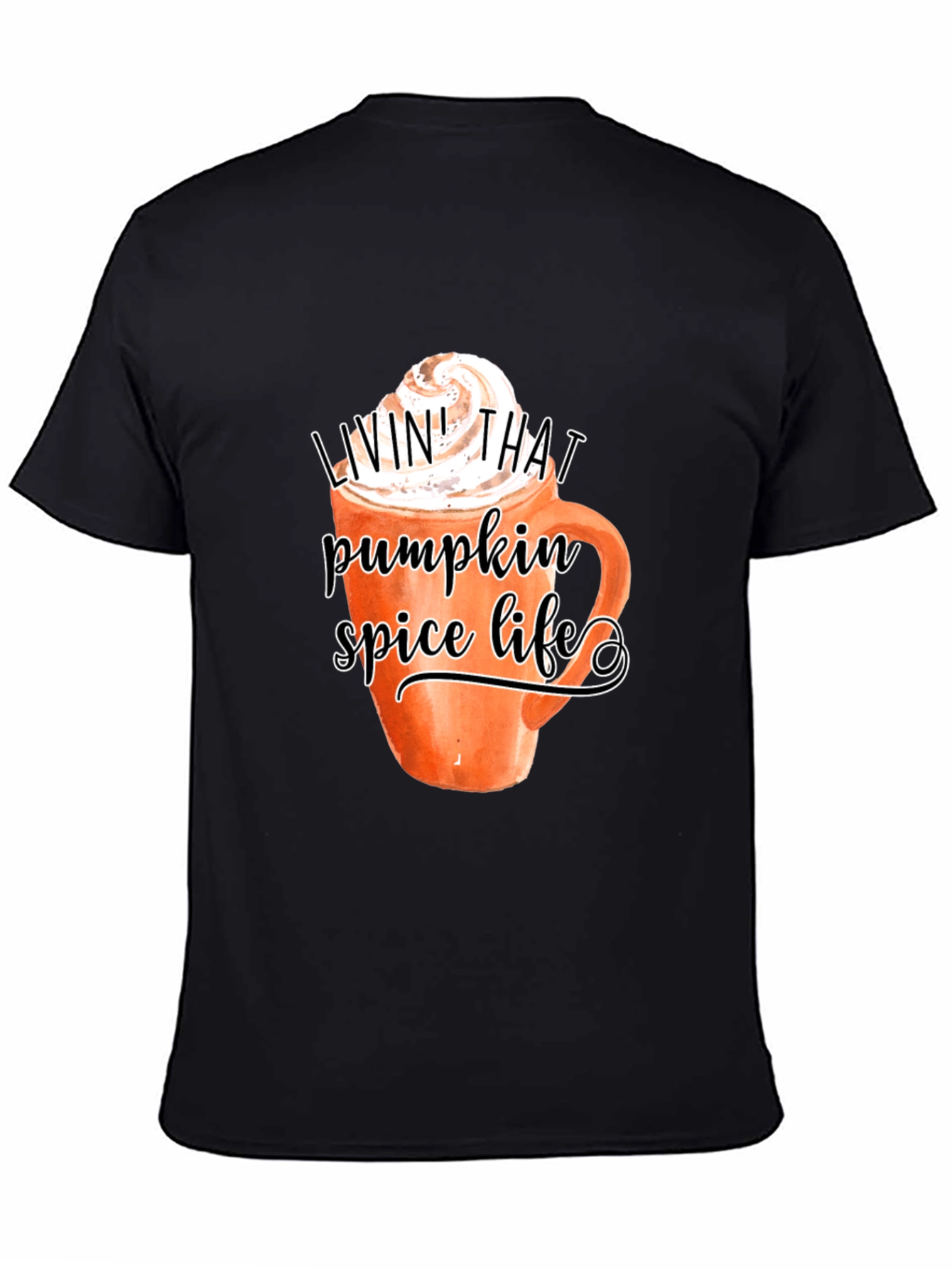 Black Pumpkin Spice Life T-Shirt view 4