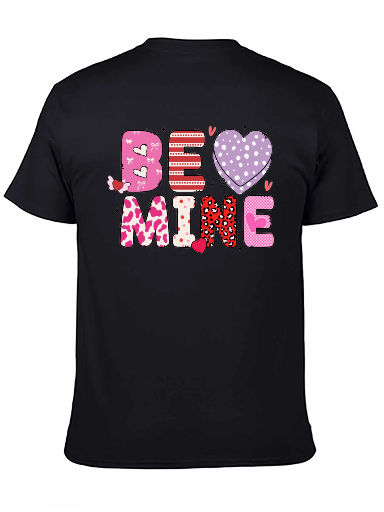 Black Be Mine Valentine's Graphic Tee view 4