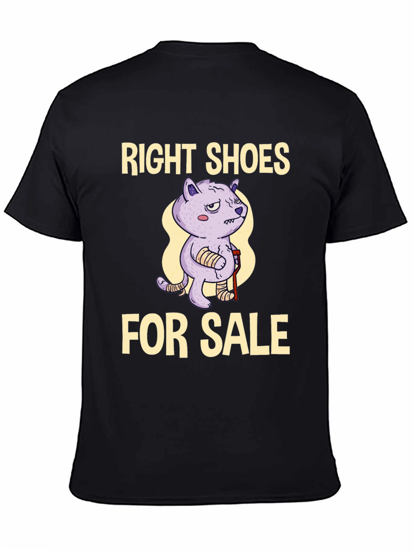 Black Right Shoes For Sale Funny T-Shirt view 4