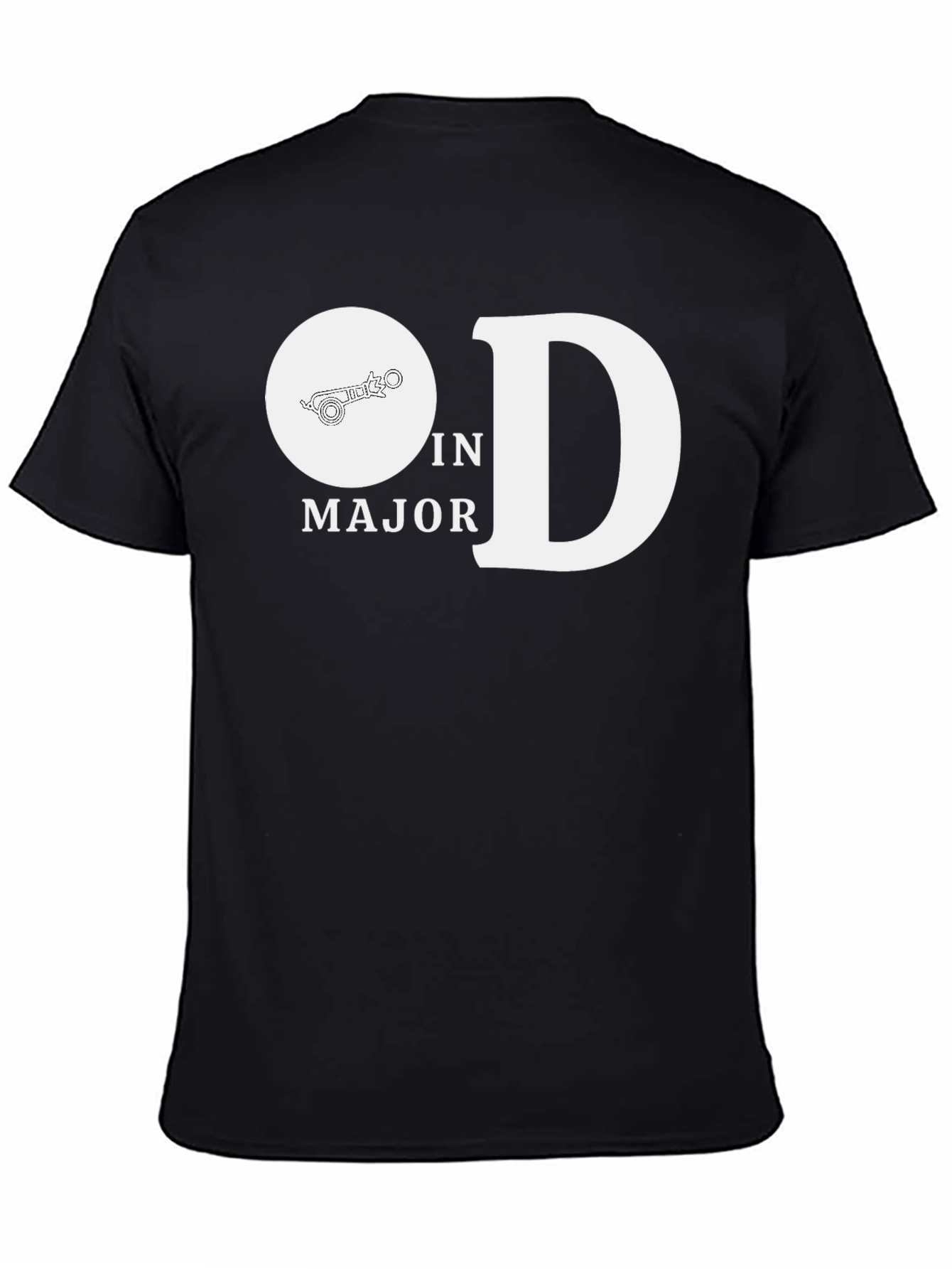 Black O in D Major T-Shirt - Music Lover Tee view 4
