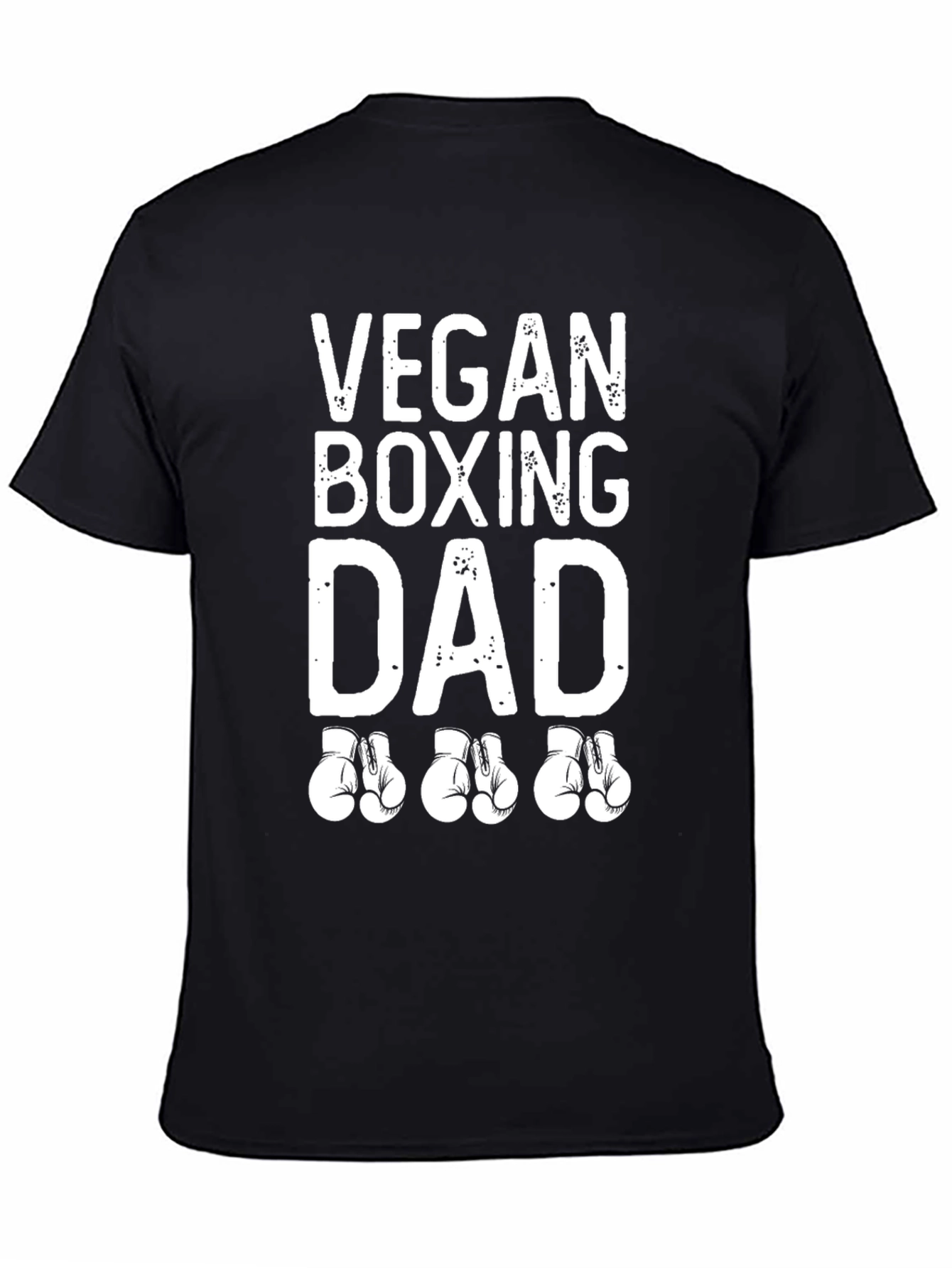 Black Vegan Boxing Dad T-Shirt view 4