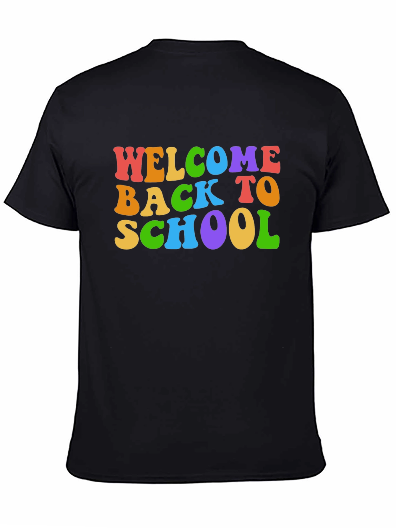 Black Welcome Back to School Retro T-Shirt view 4
