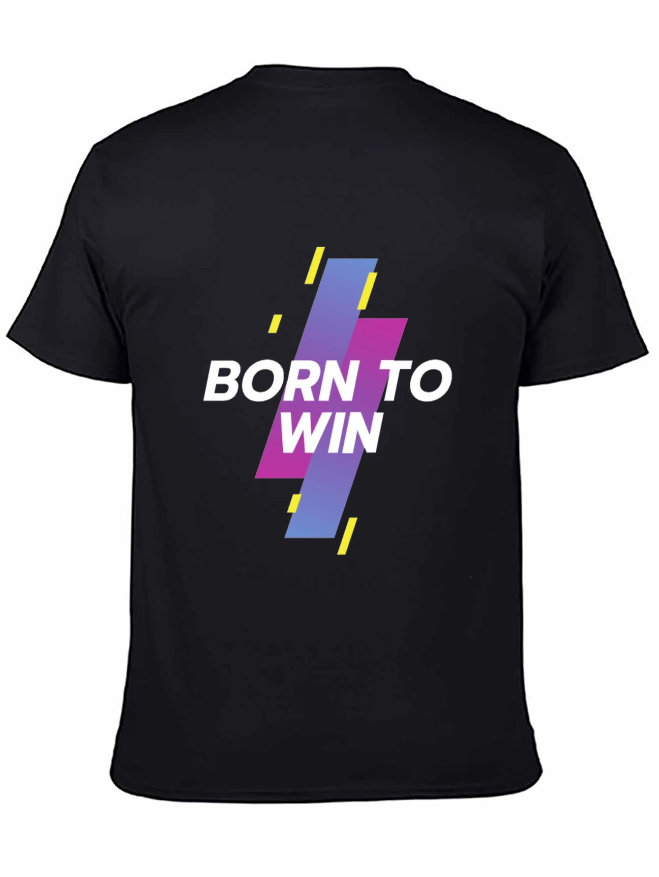 Black Born to Win Graphic Tee - Stylish Black T-Shirt view 4