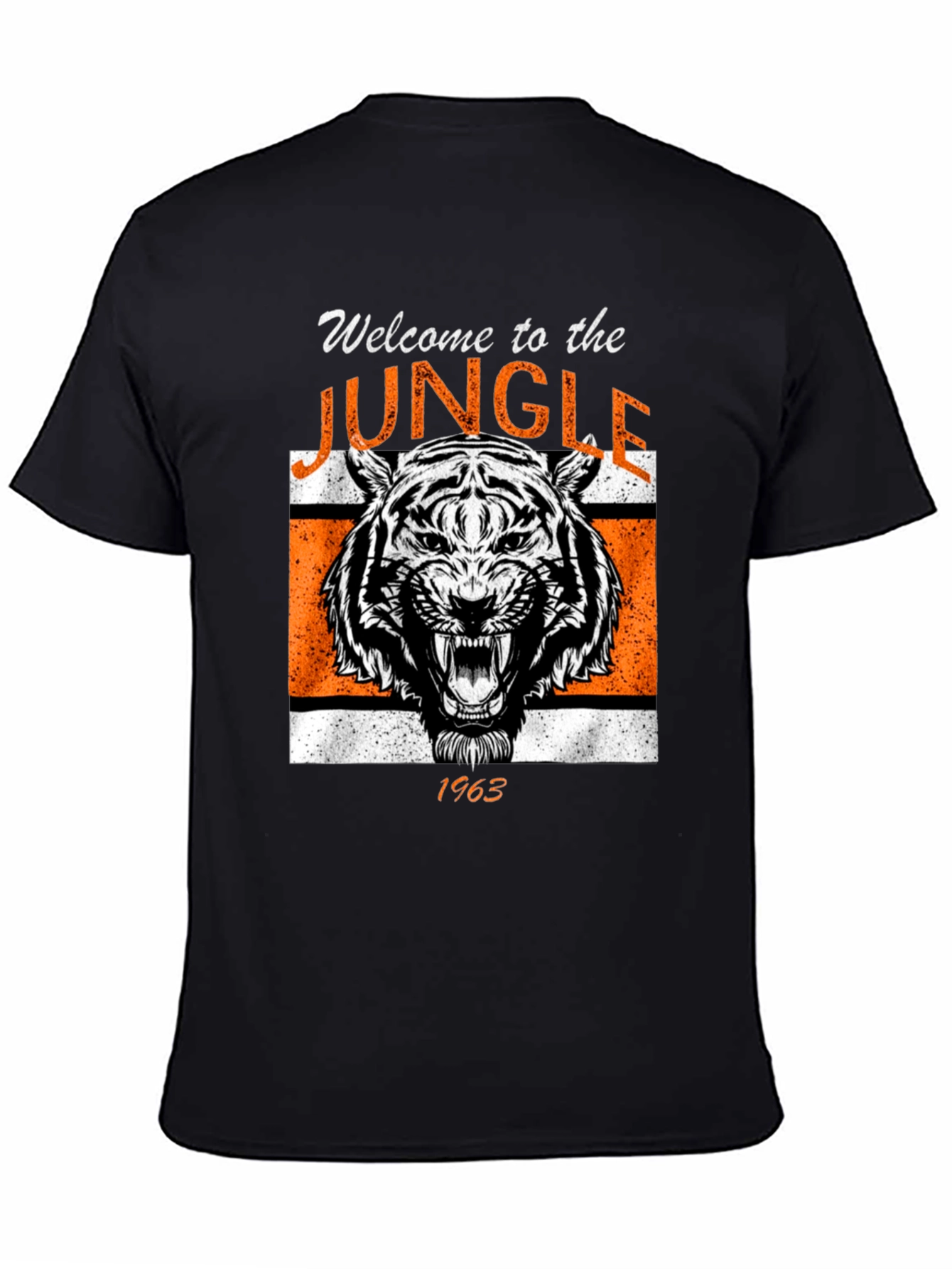 Black Welcome to the Jungle 1963 Tiger Graphic Tee view 4