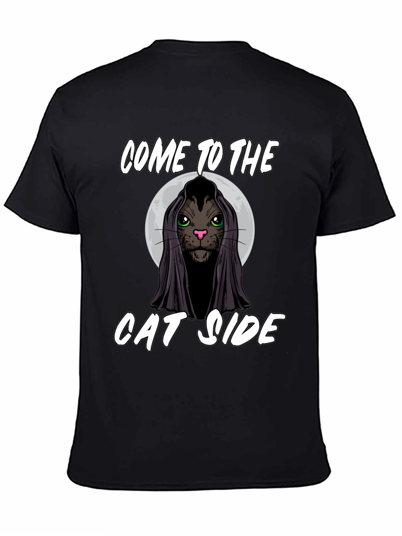 Black Come to the Cat Side Black T-Shirt view 4