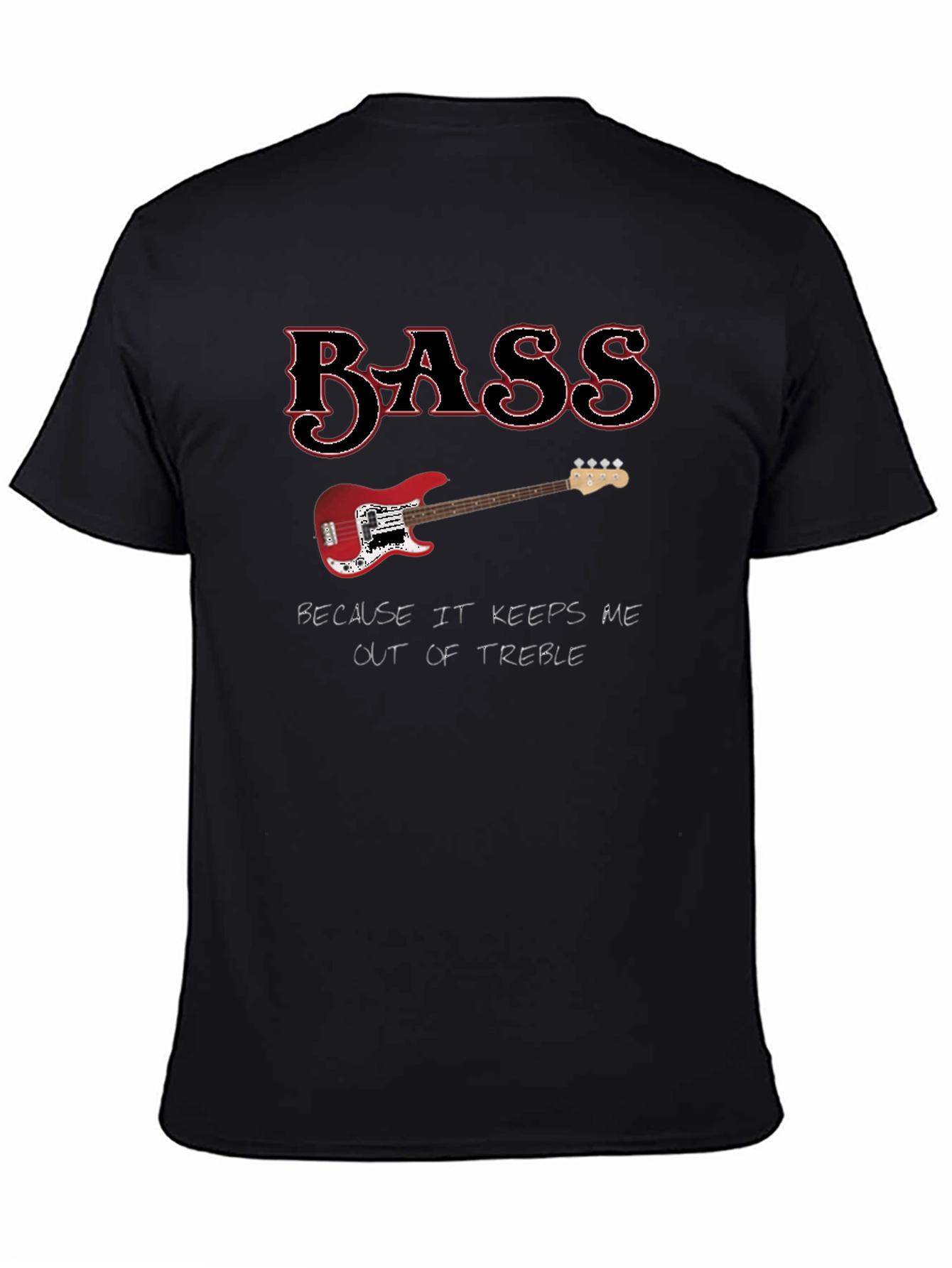 Black Bass Keeps Me Out Of Treble Graphic Tee view 4