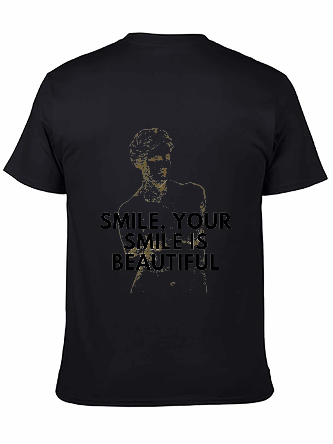 Black Smile is Beautiful Graphic Tee - Black Cotton view 4