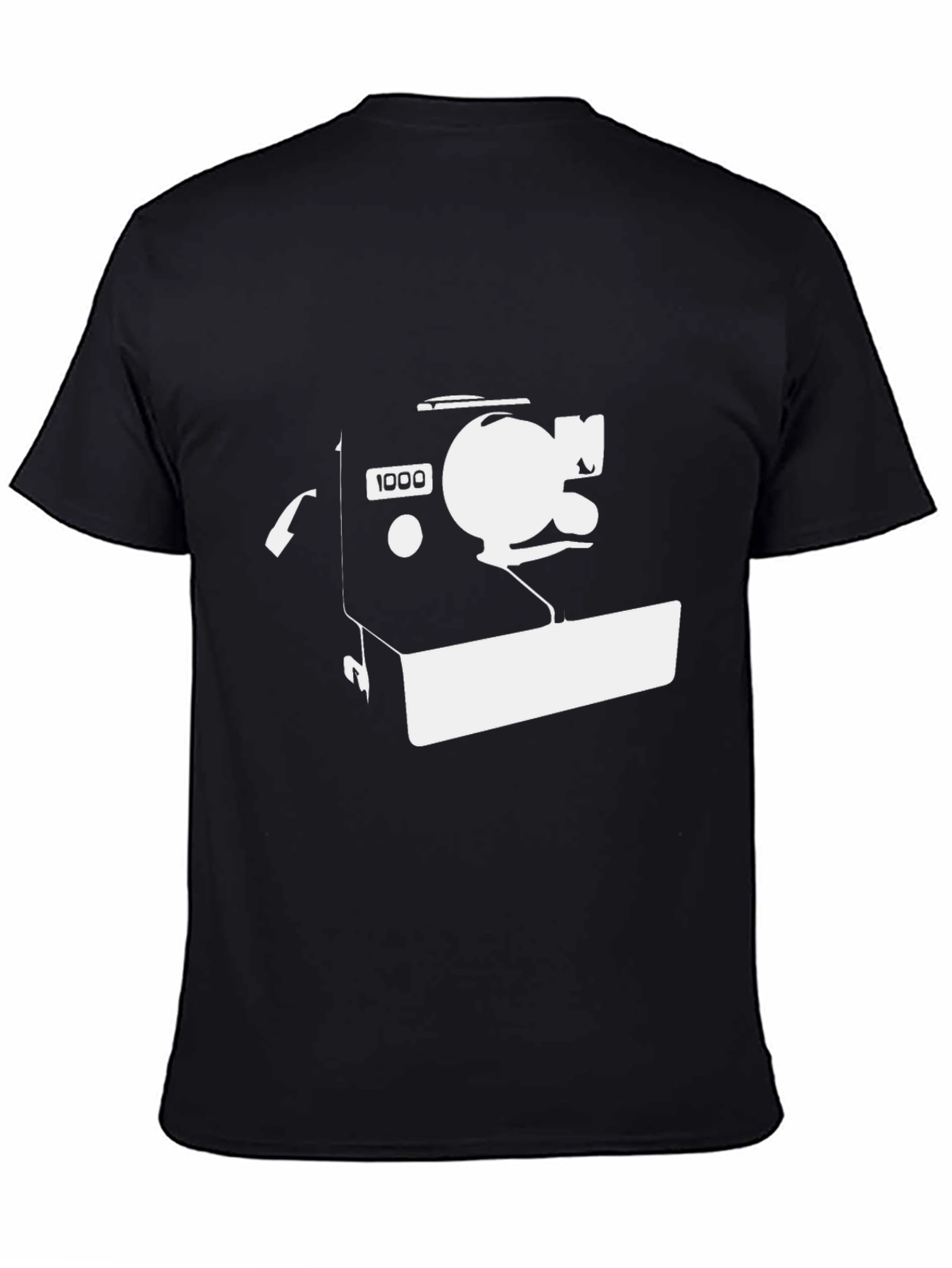Black Vintage Camera Graphic Tee - Black view 4