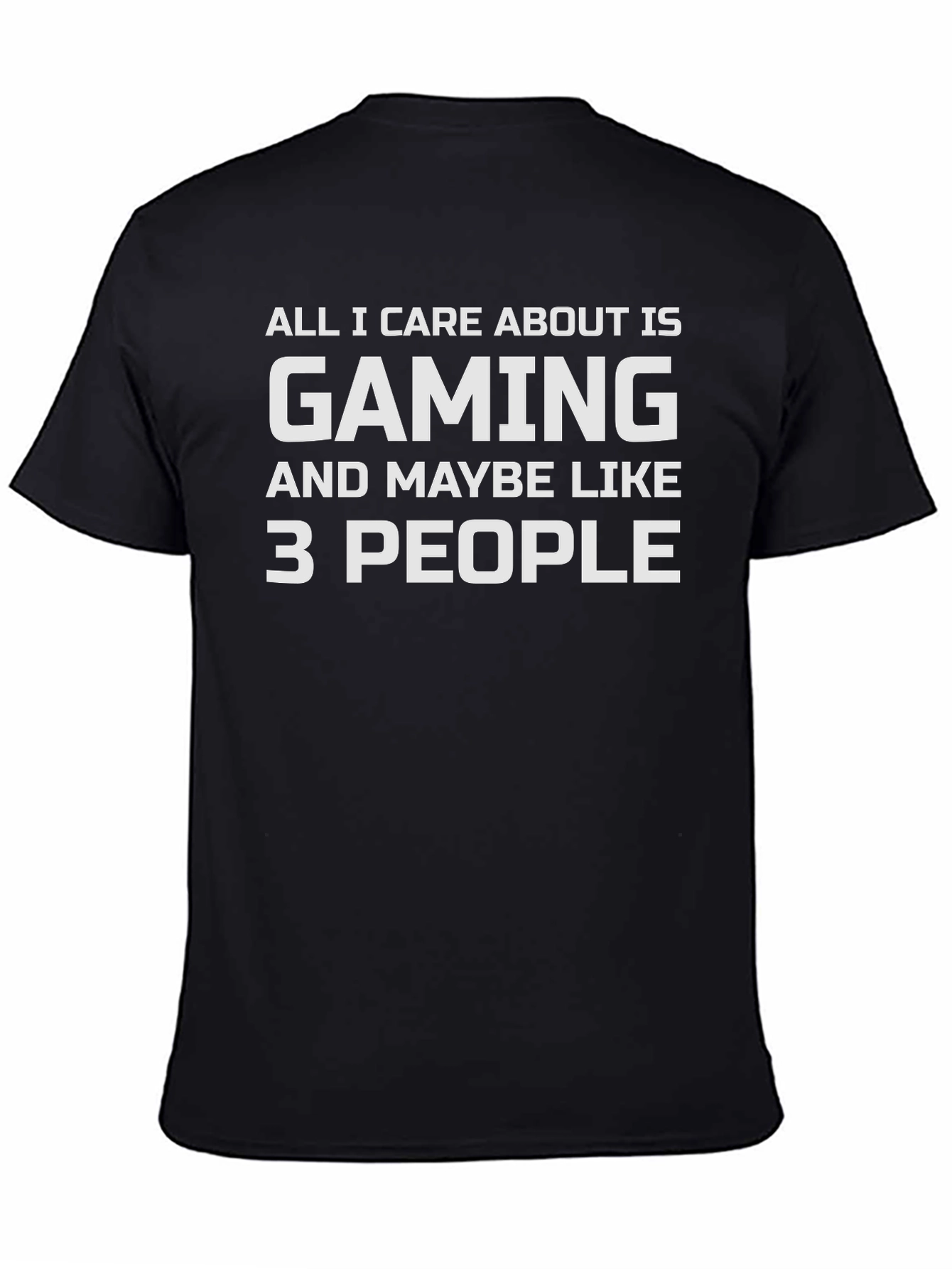 Black Gaming & People T-Shirt: Funny Gamer Tee view 4
