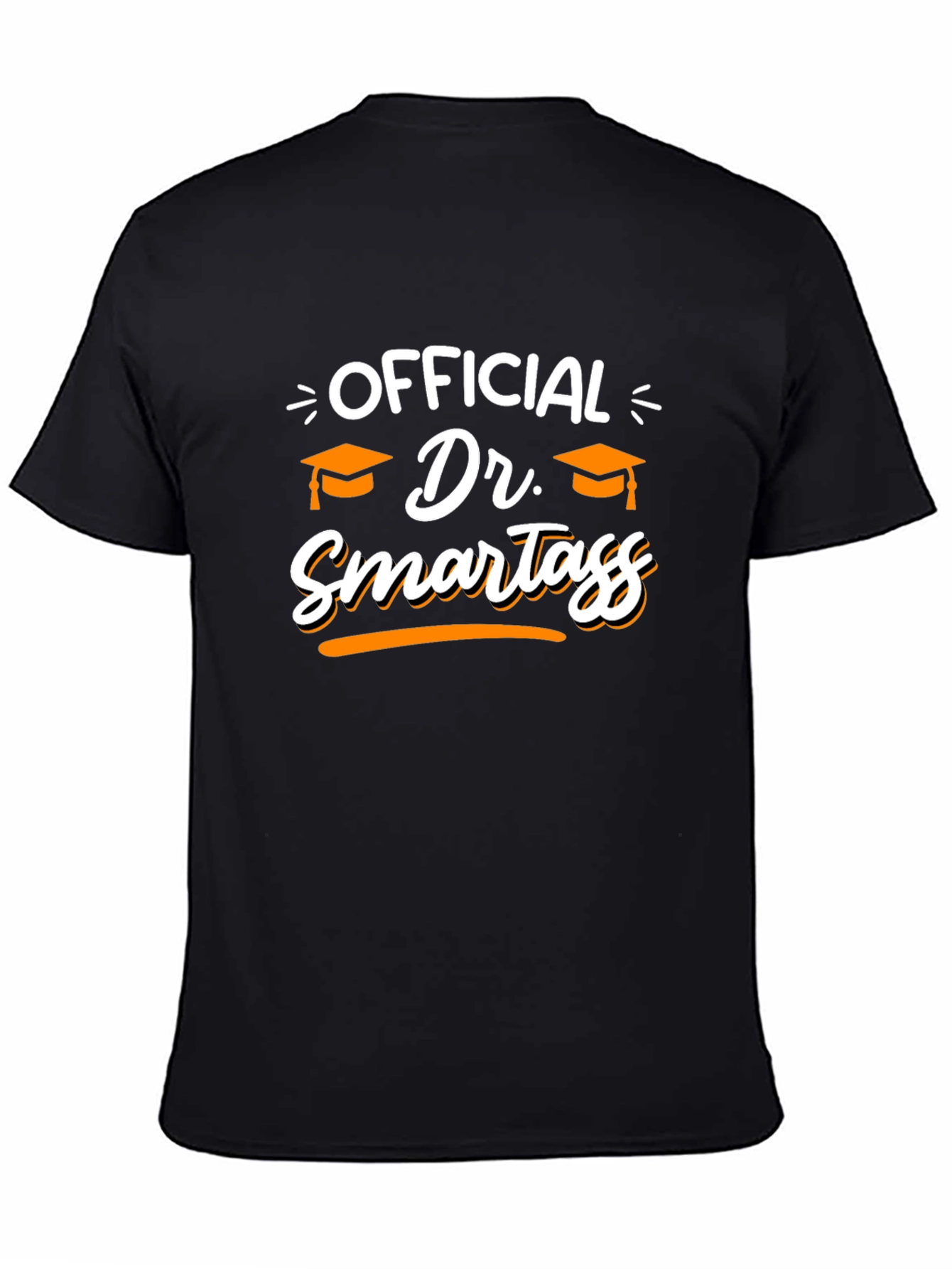 Black Dr. Smartass Graduation T-Shirt - Funny College Tee view 4