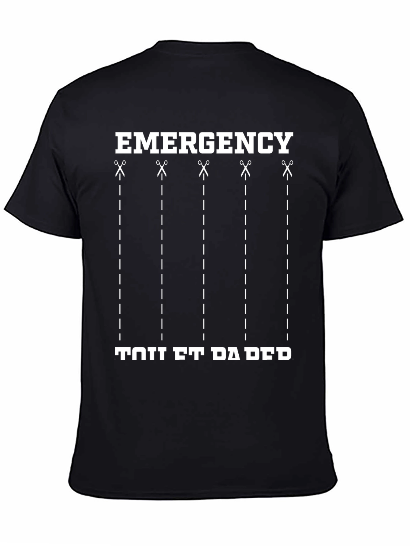 Black Emergency Dad Jokes T-Shirt - Funny Father's Day Tee view 4