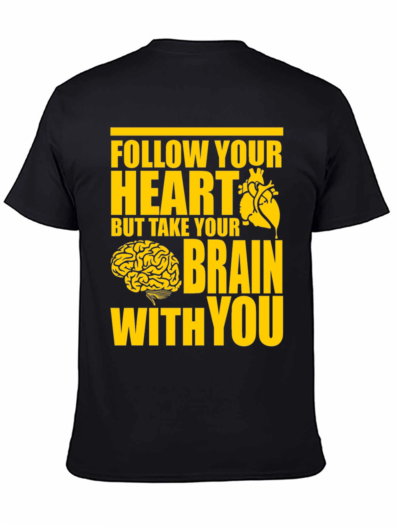 Black Follow Your Heart T-Shirt view 4
