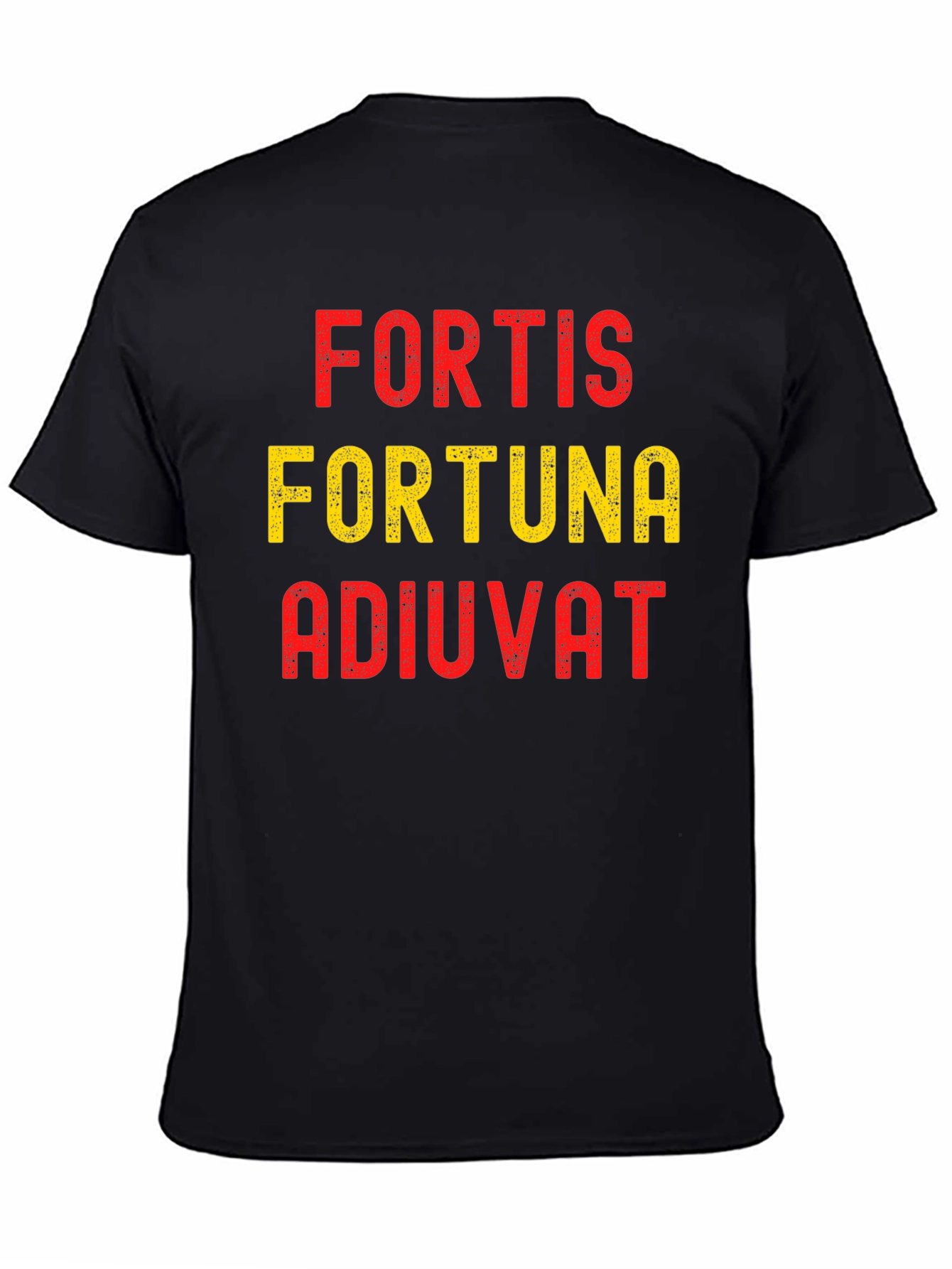 Black Fortis Fortuna Adiuvat Graphic Tee - Be Bold and Lucky! view 4