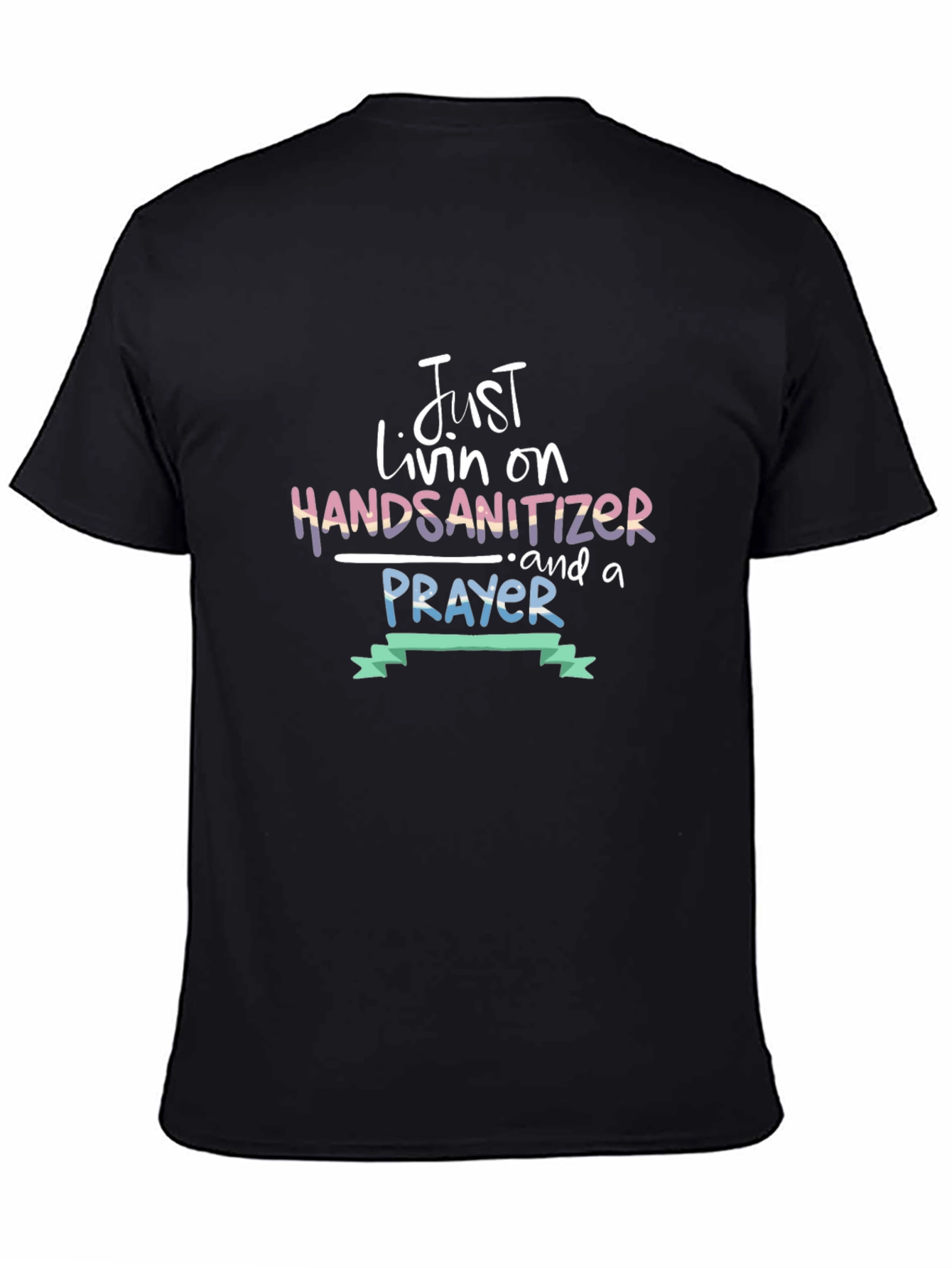 Black Just Livin' on Hand Sanitizer Tee view 4