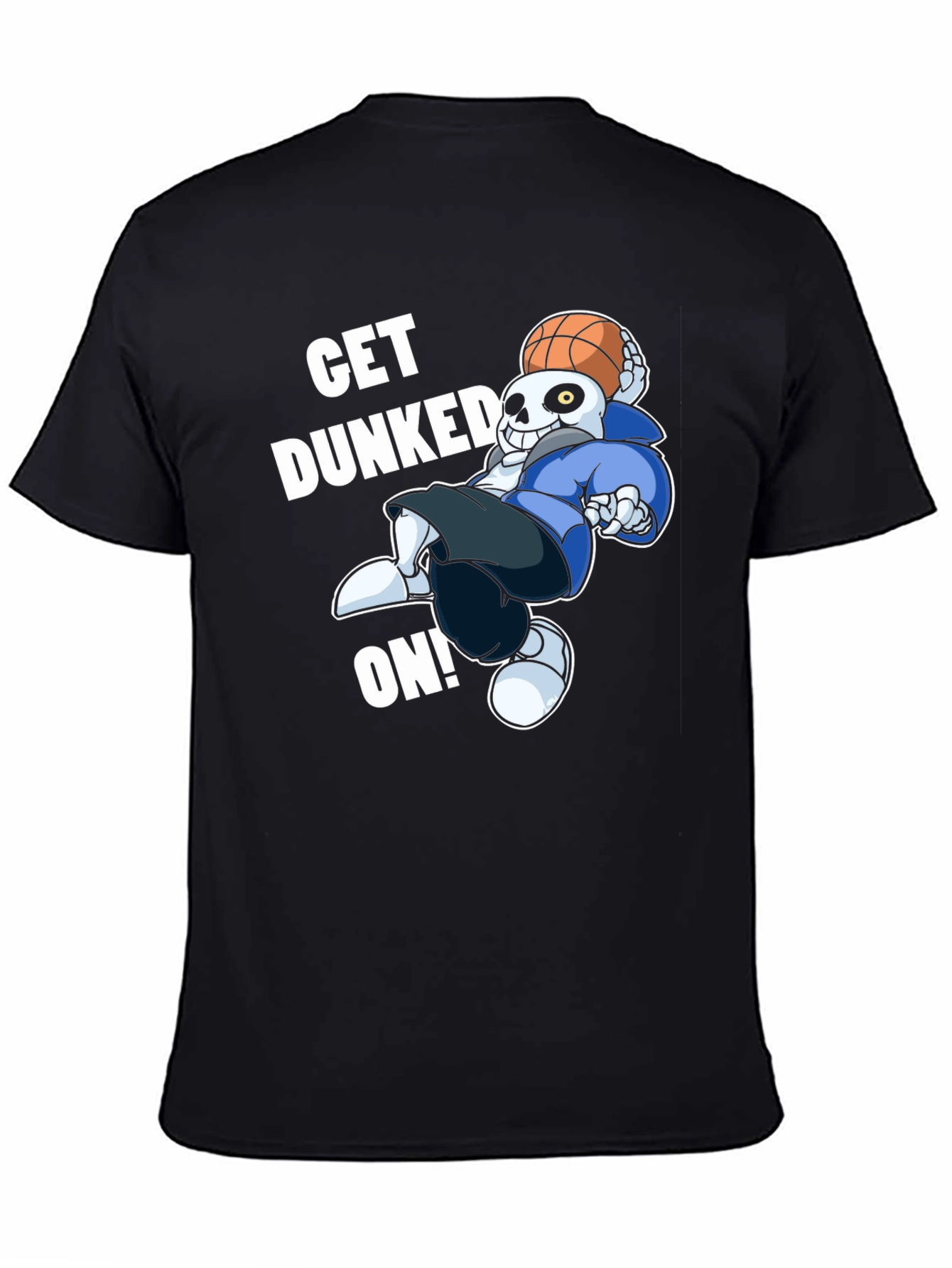 Black Get Dunked On! Novelty Graphic T-Shirt view 4