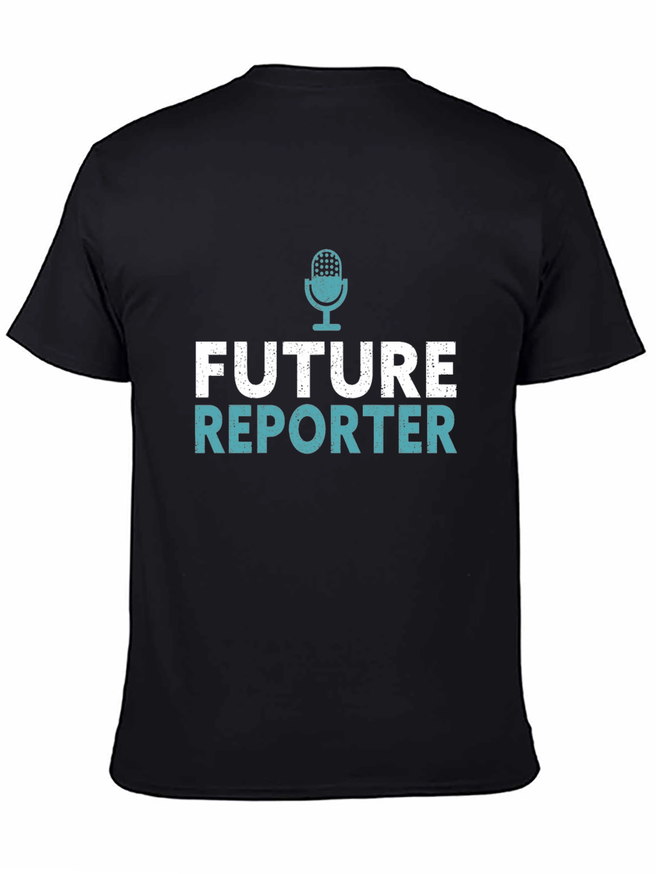 Black Future Reporter Graphic Tee - Black Cotton T-Shirt view 4