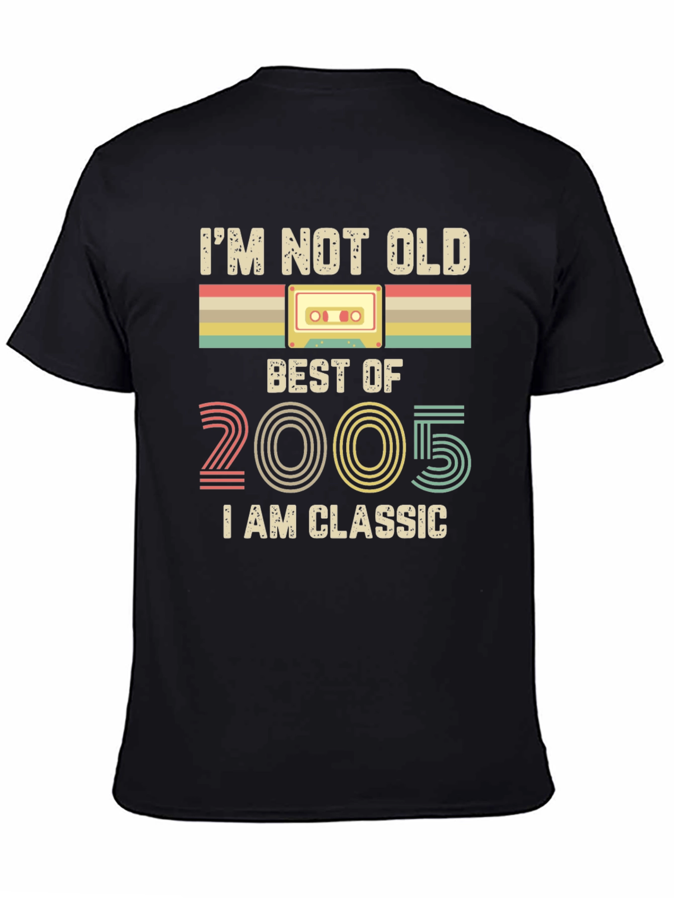Black I'm Not Old I'm Classic 2005 Cassette Tape T-Shirt view 4