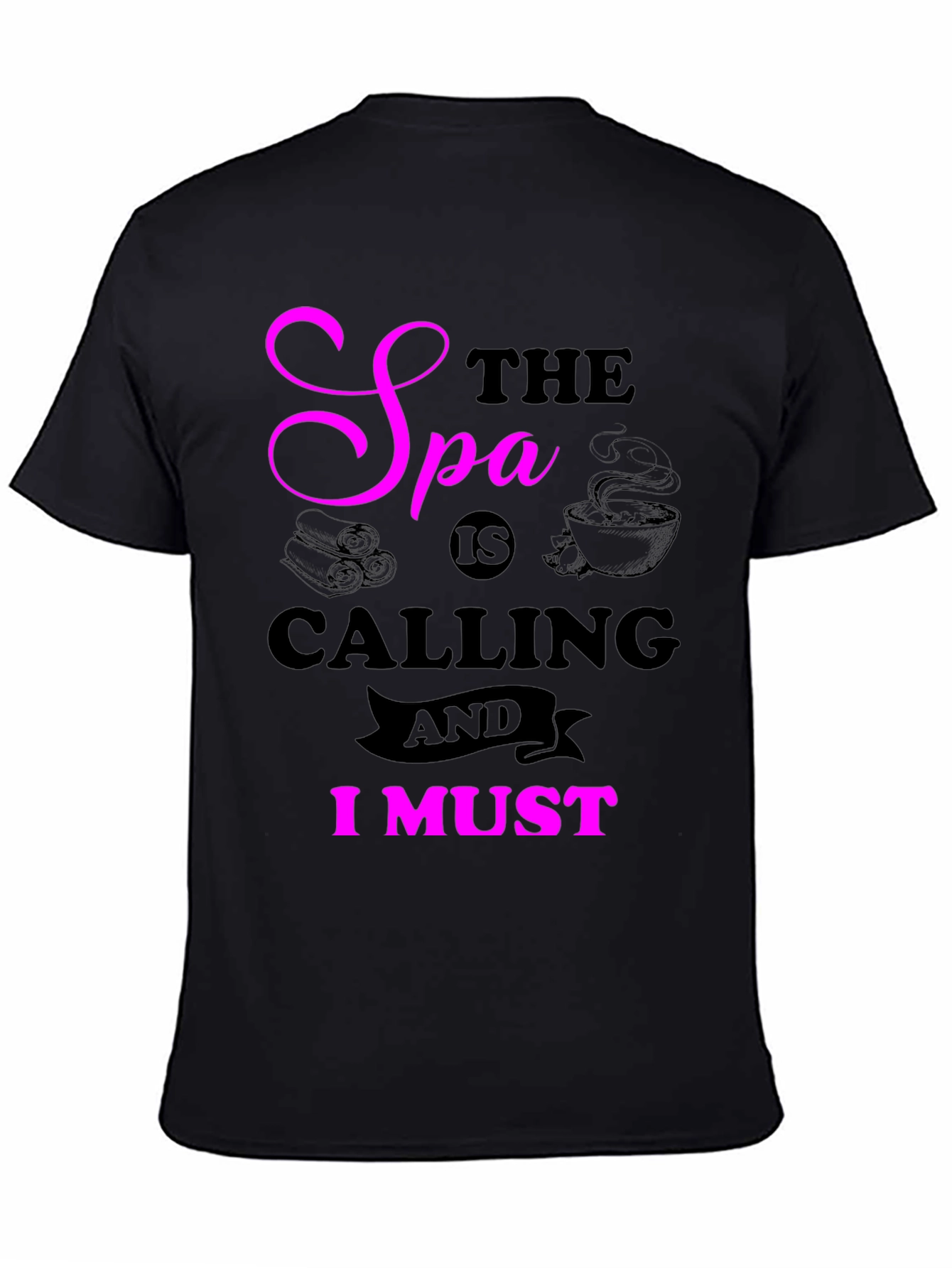 Black Spa Calling T-Shirt view 4
