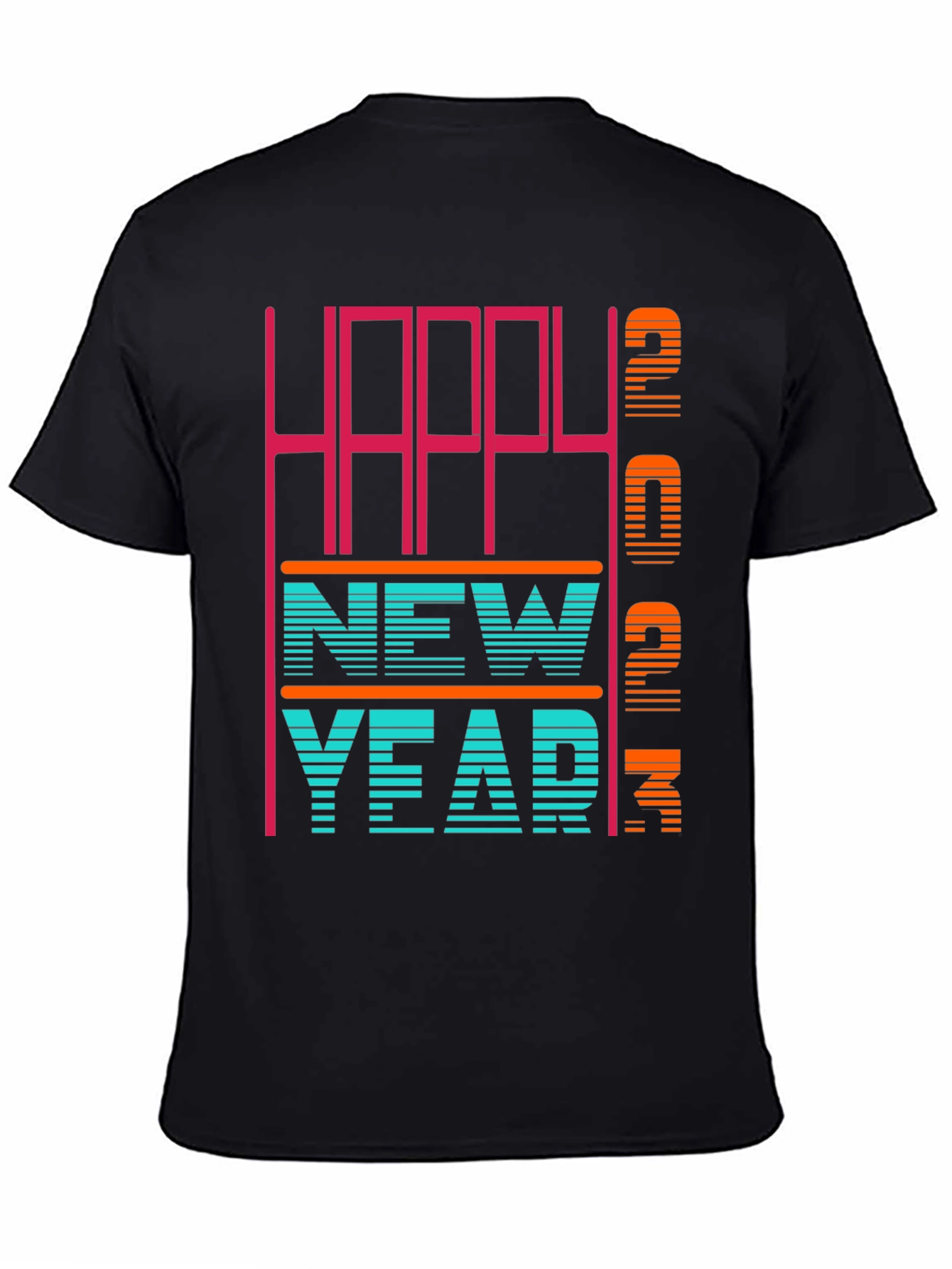 Black Happy New Year 2023 T-Shirt view 4