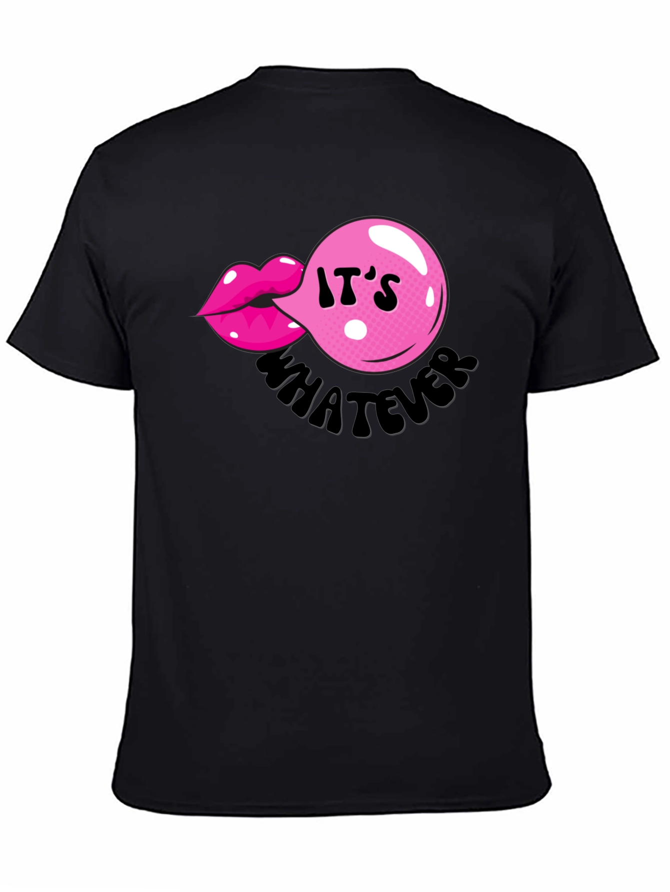 It's Whatever Bubble Gum Lip T-Shirt - 4
