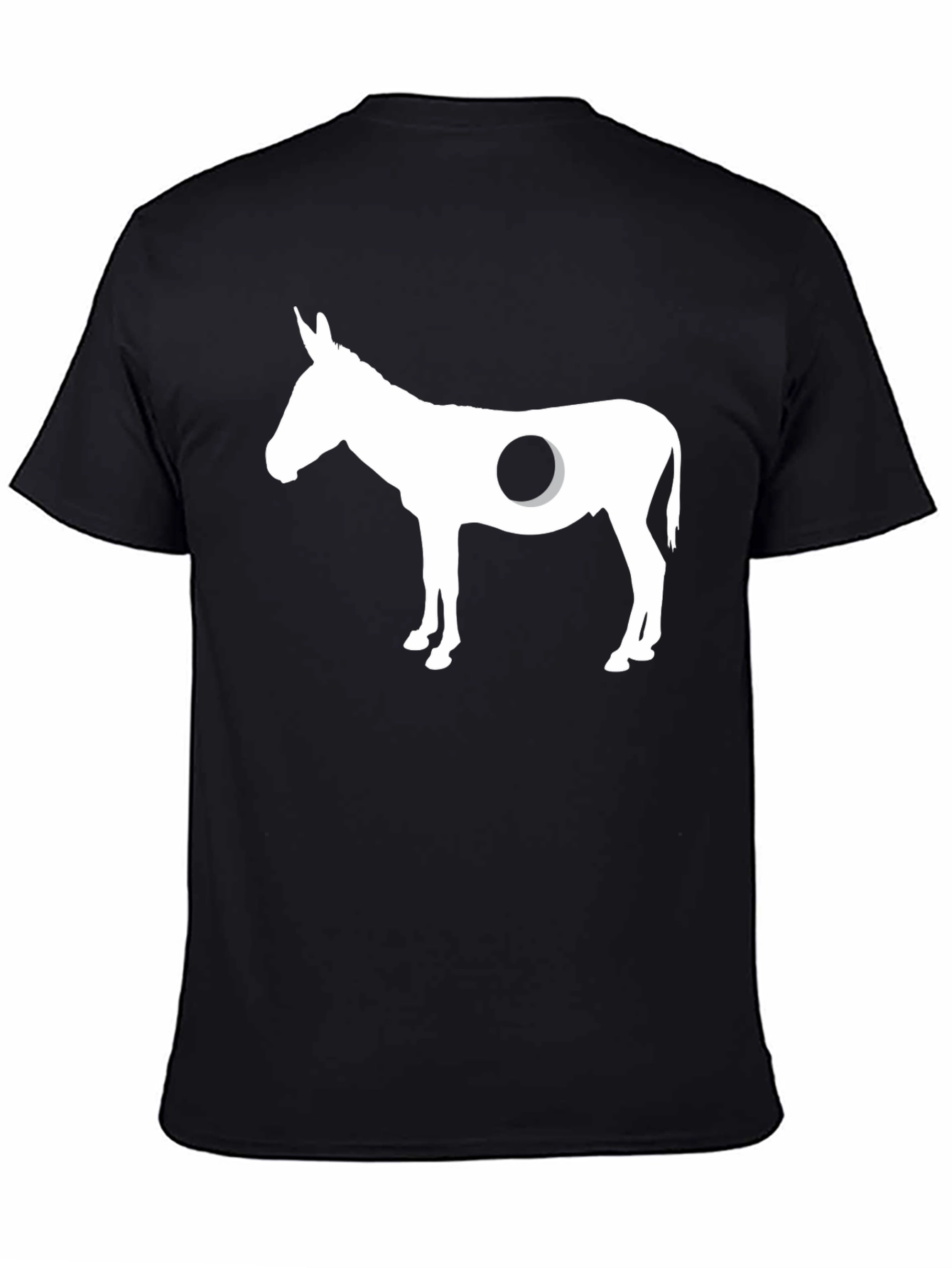 Black Target Donkey Graphic Tee - Novelty T-Shirt view 4