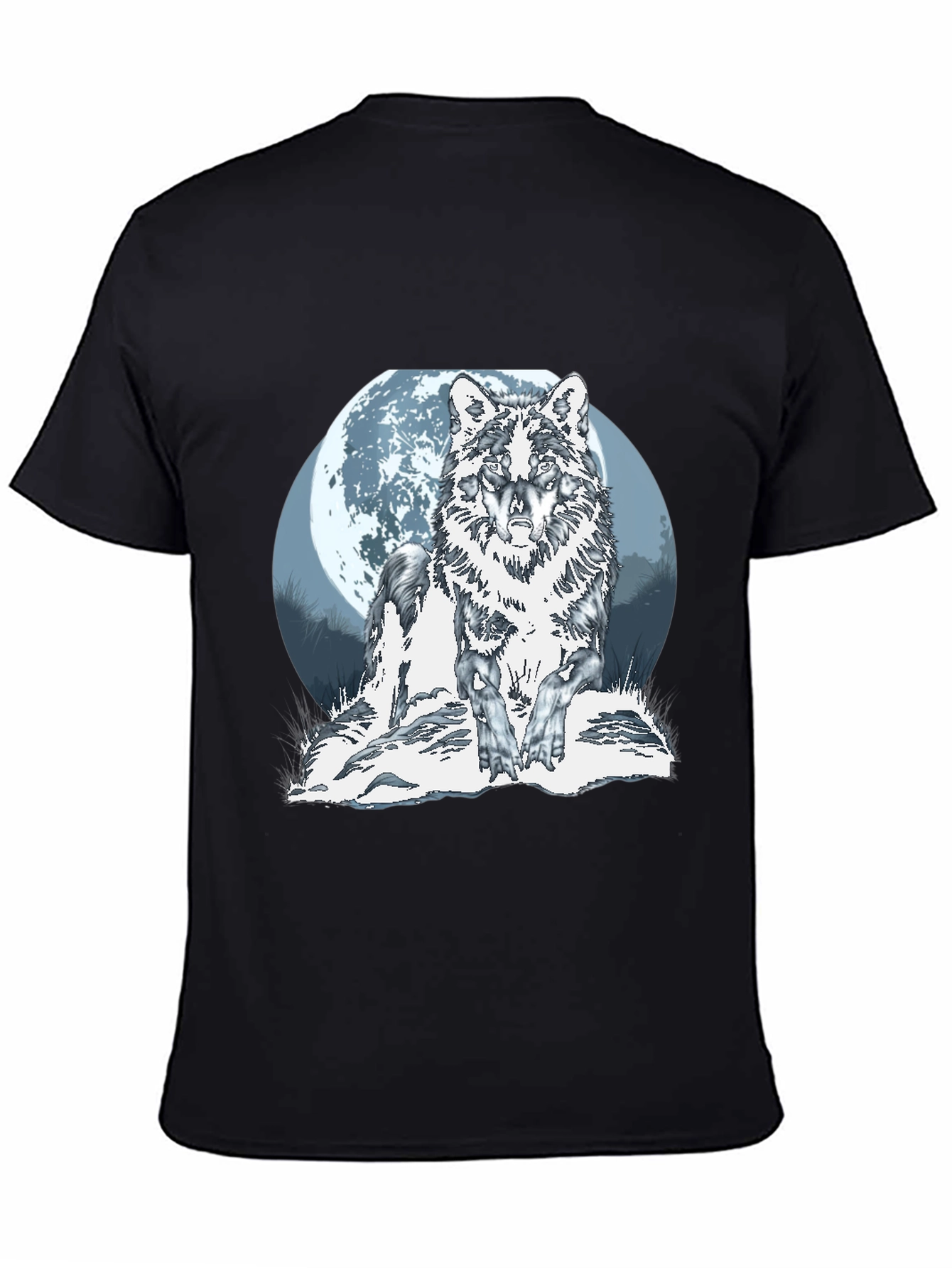 Black Wolf Moon Graphic Tee view 4