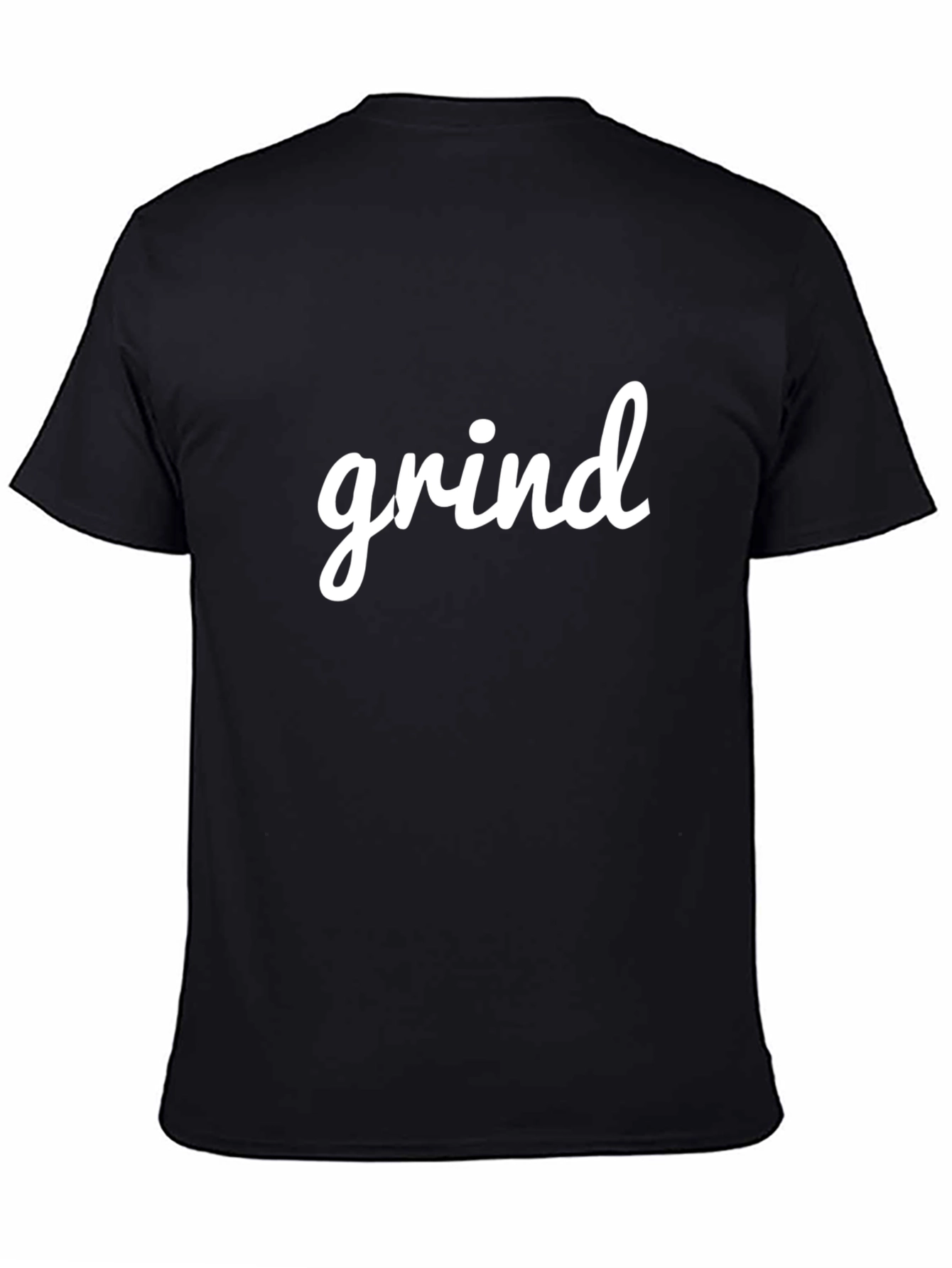 Black Grind Tee - Black Cotton Casual T-Shirt view 4