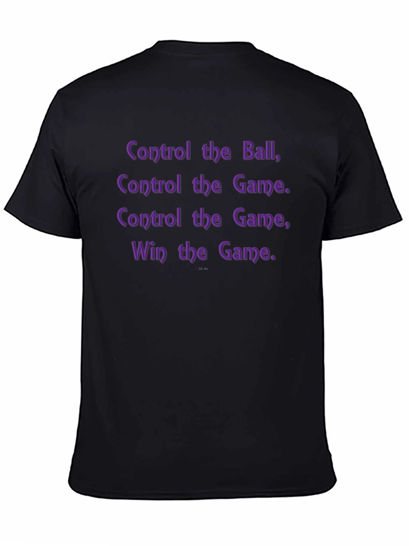 Black Control the Game T-Shirt view 4