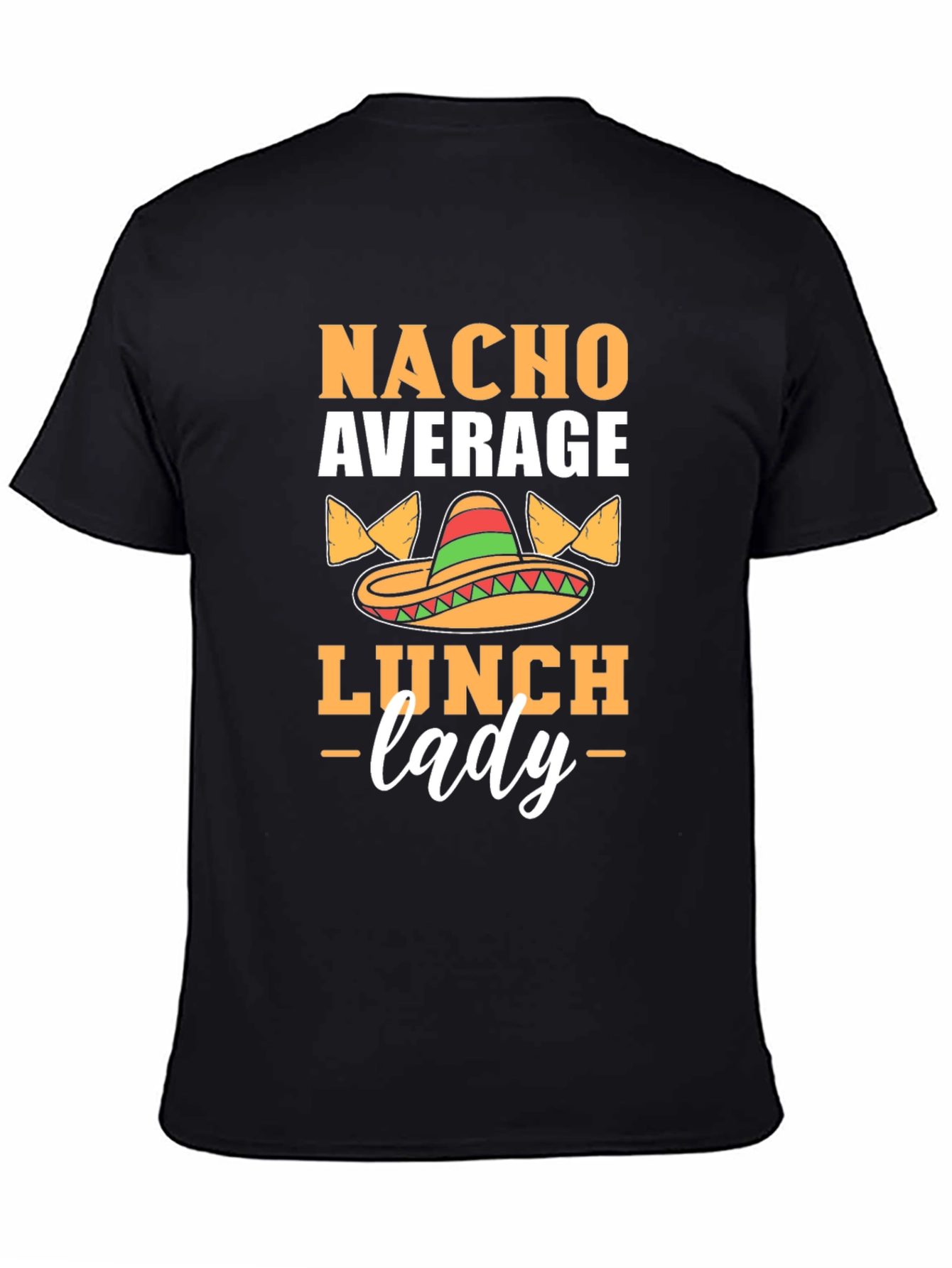 Black Nacho Average Lunch Lady Graphic T-Shirt view 4