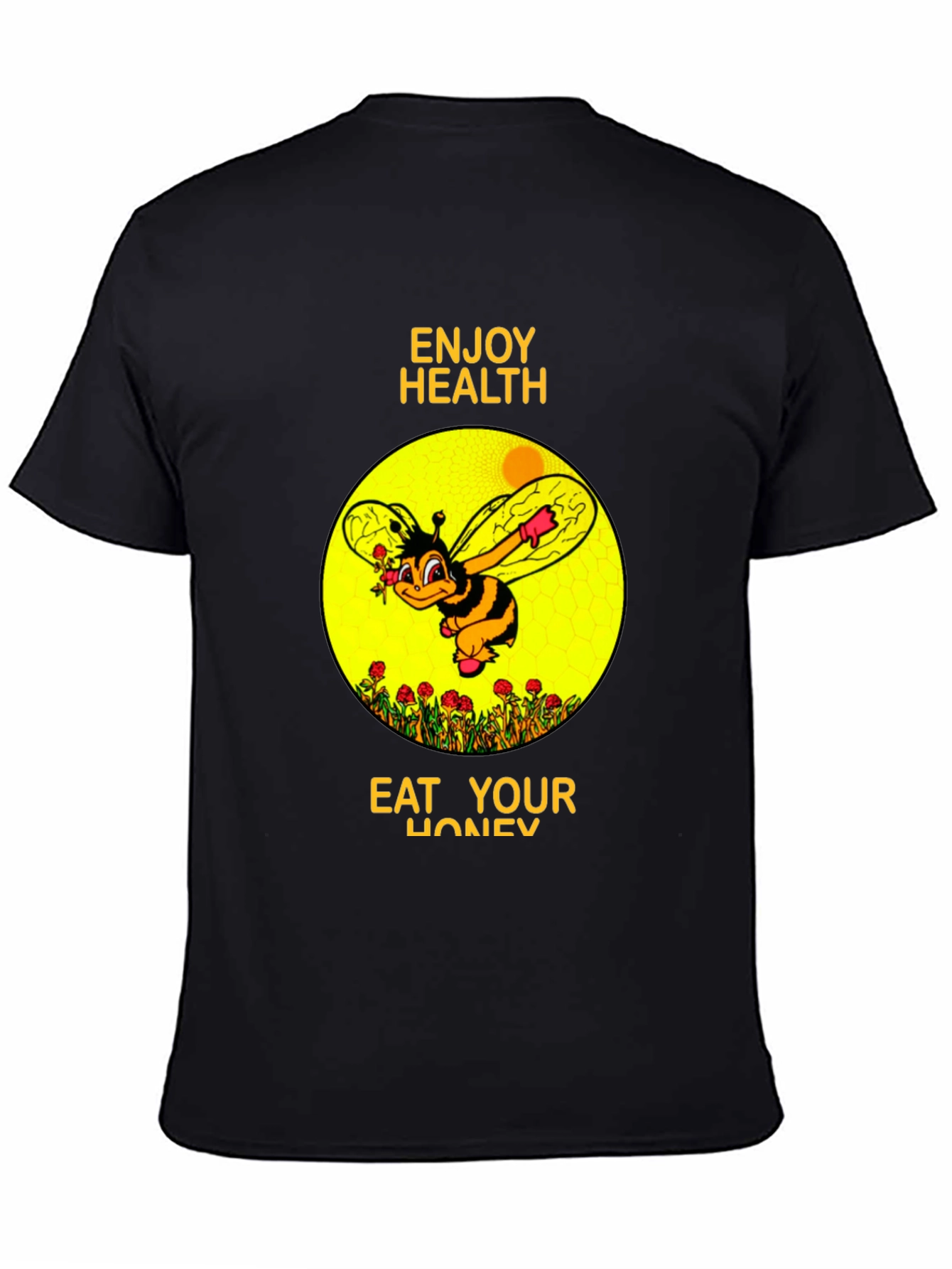 Black Enjoy Health Bee T-Shirt view 4