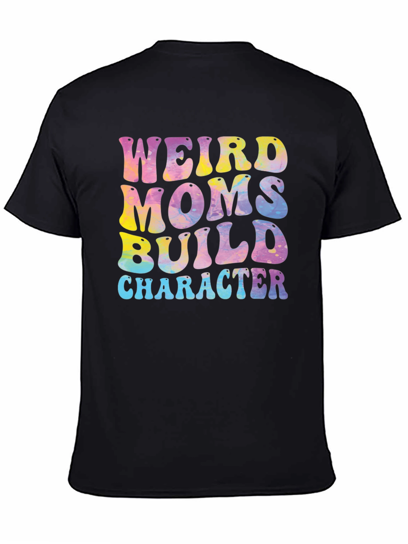 Black Weird Moms Build Character Graphic Tee view 4
