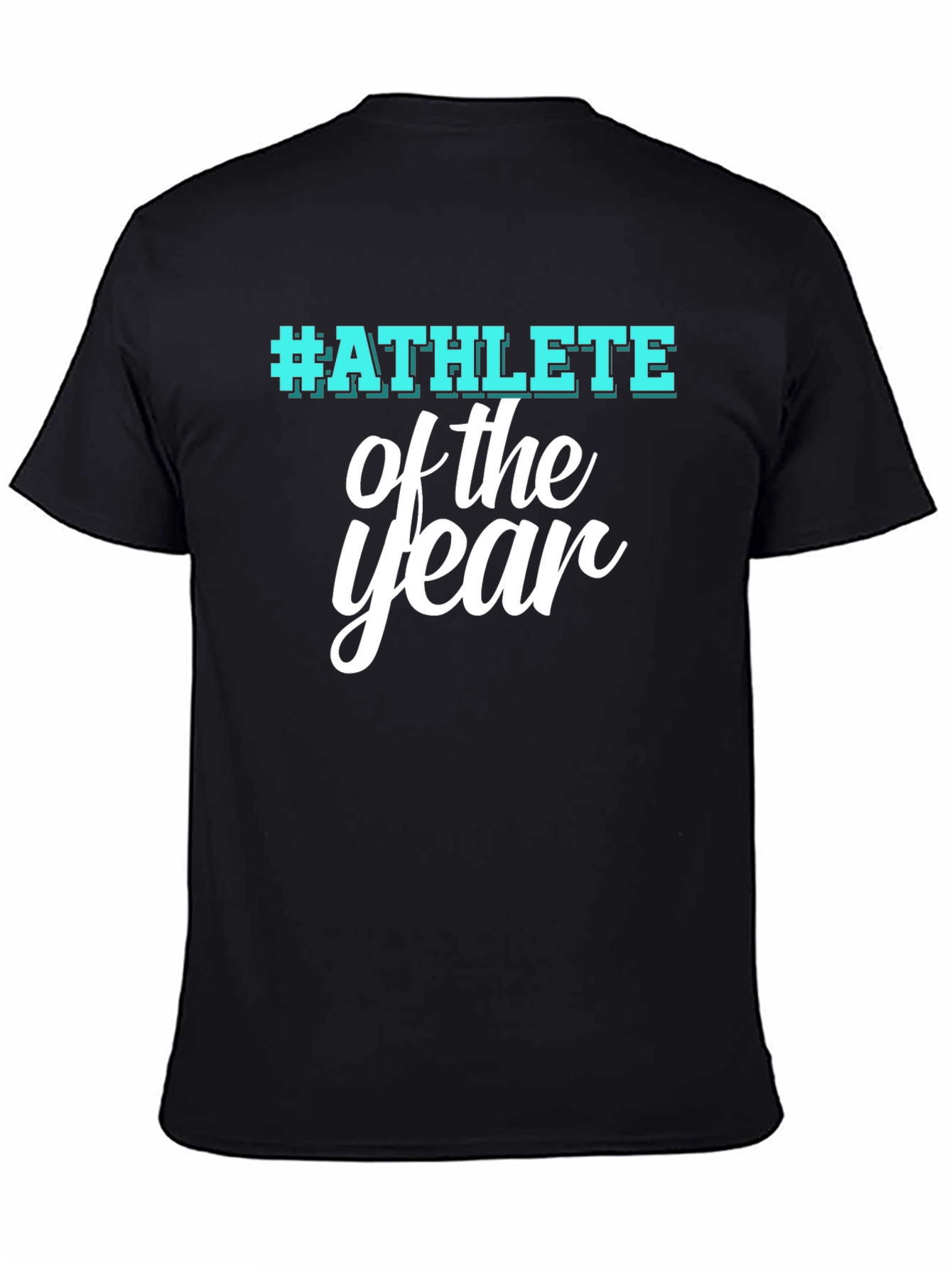 Black Athlete of the Year Black Graphic T-Shirt view 4