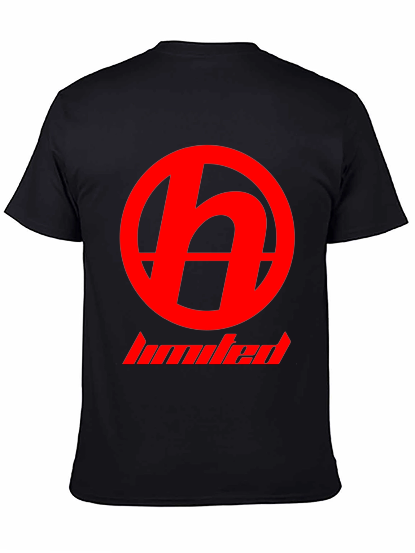 Black Red Logo Black T-Shirt - Modern Casual Wear view 4