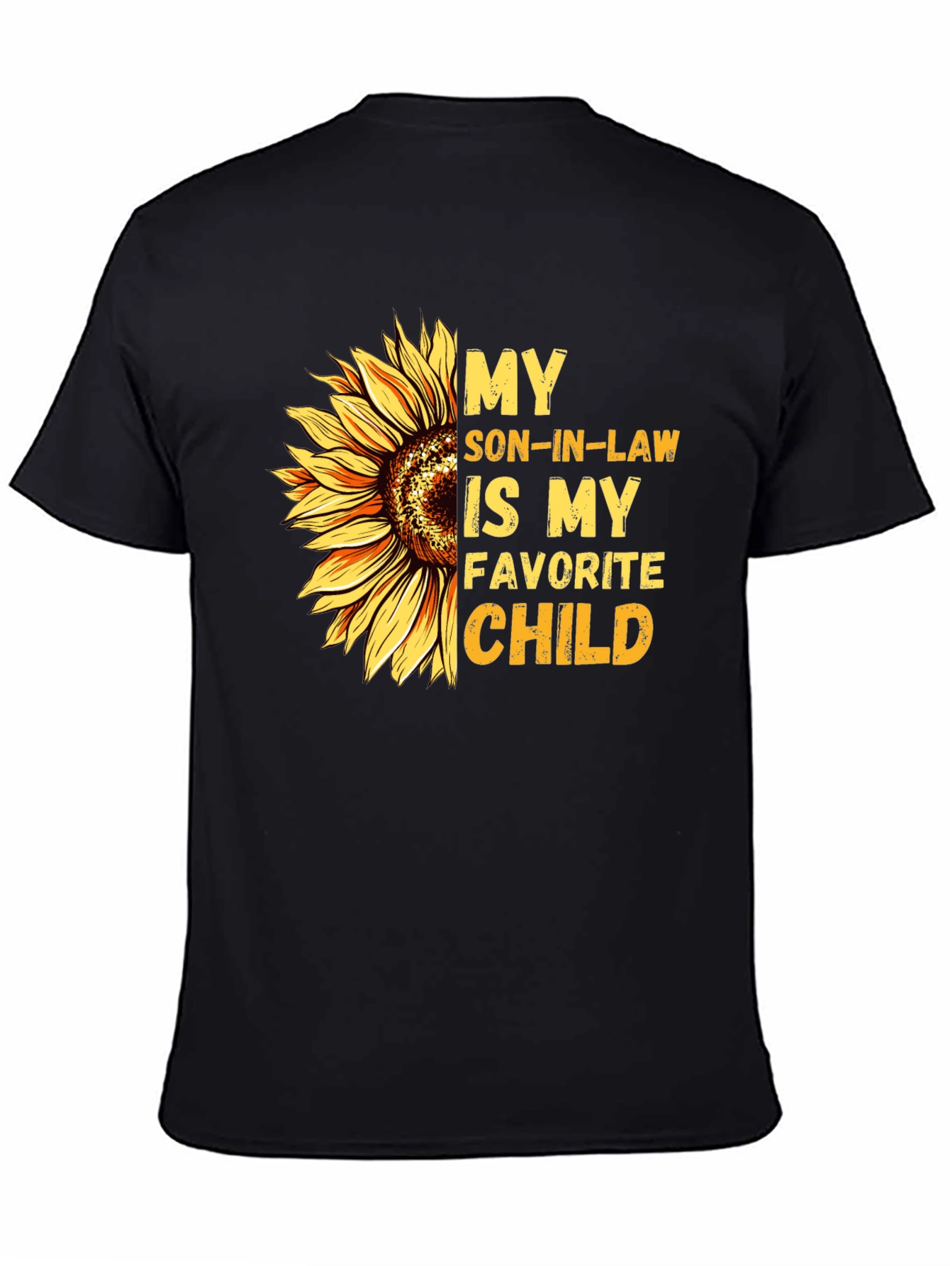 Black My Son-In-Law is My Favorite Child Sunflower Graphic Tee view 4