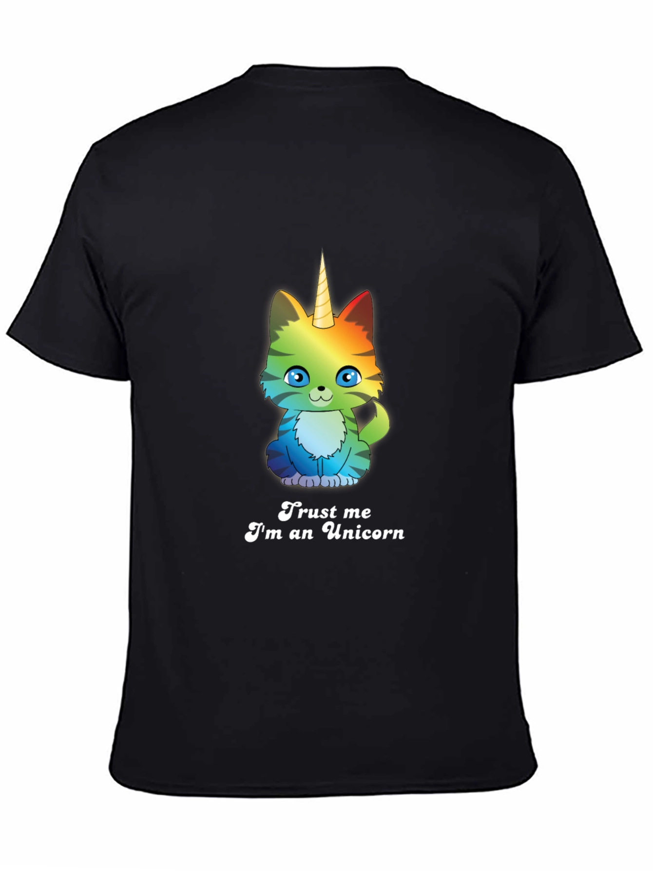 Black Trust Me I'm An Unicorn T-Shirt view 4