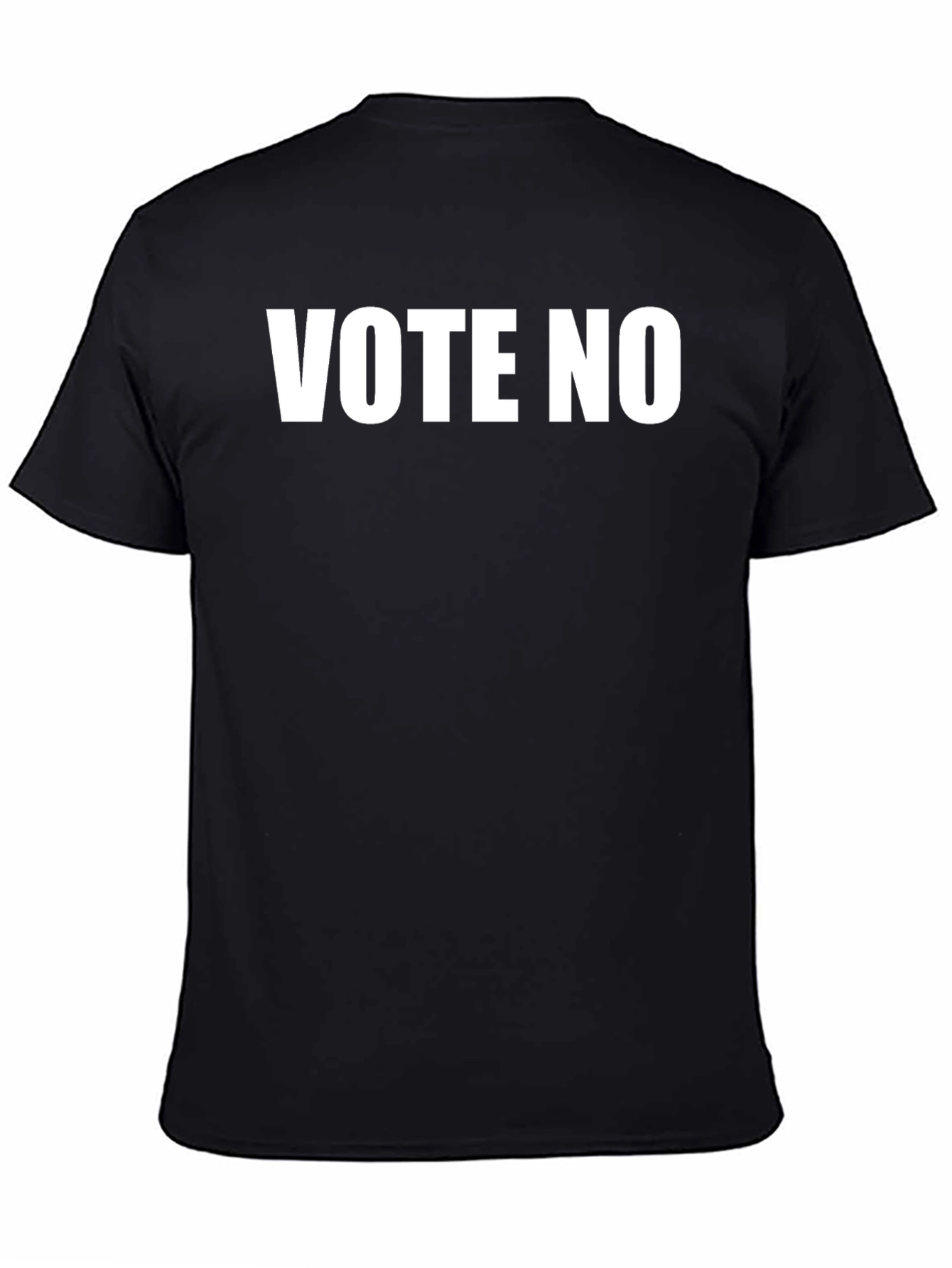 Vote No Graphic Tee - Black Cotton T-Shirt - 4