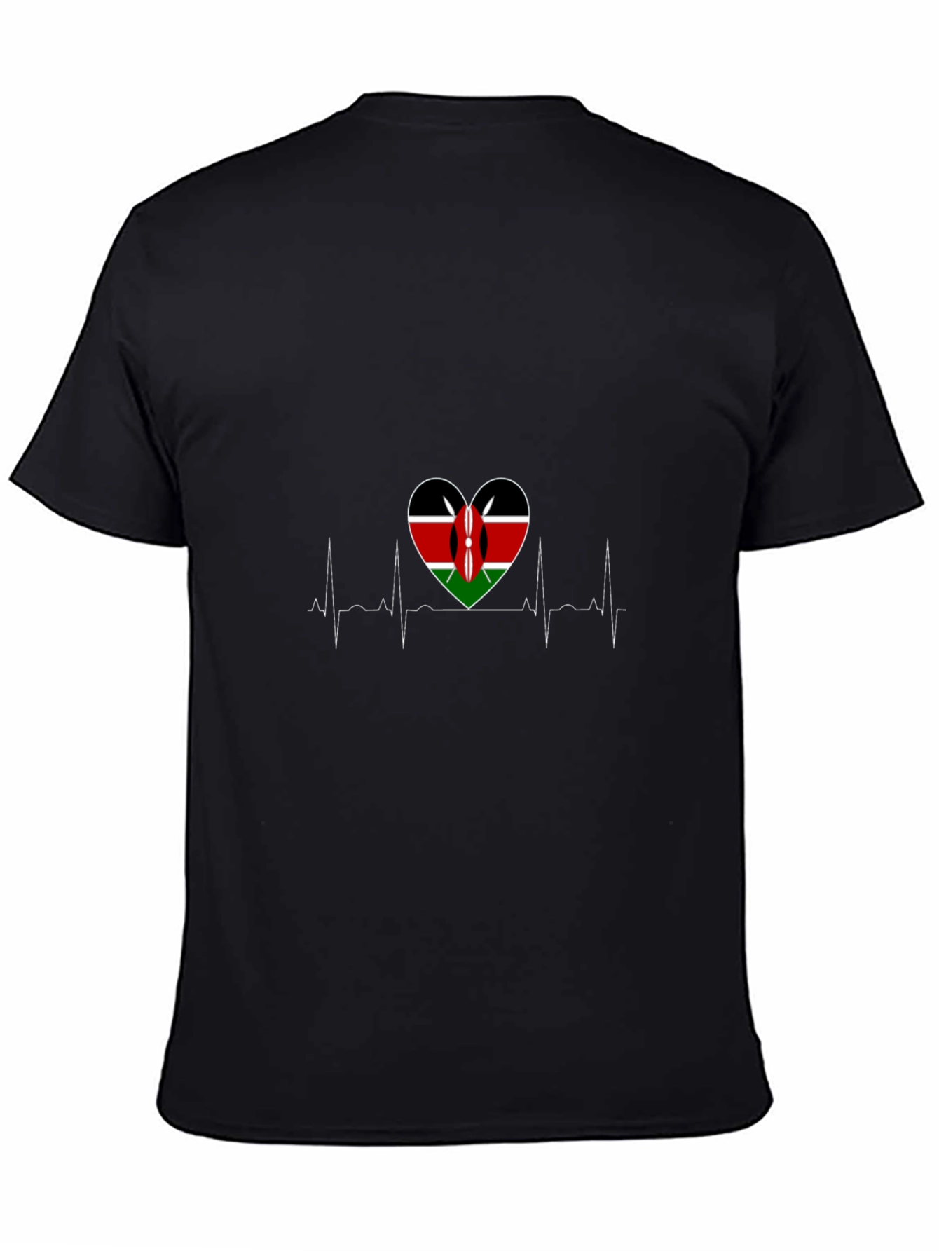 Kenya Flag Heartbeat T-Shirt - 4