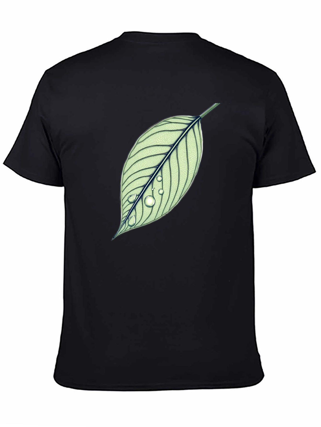 Black Leaf T-Shirt - Nature Inspired Graphic Tee view 4