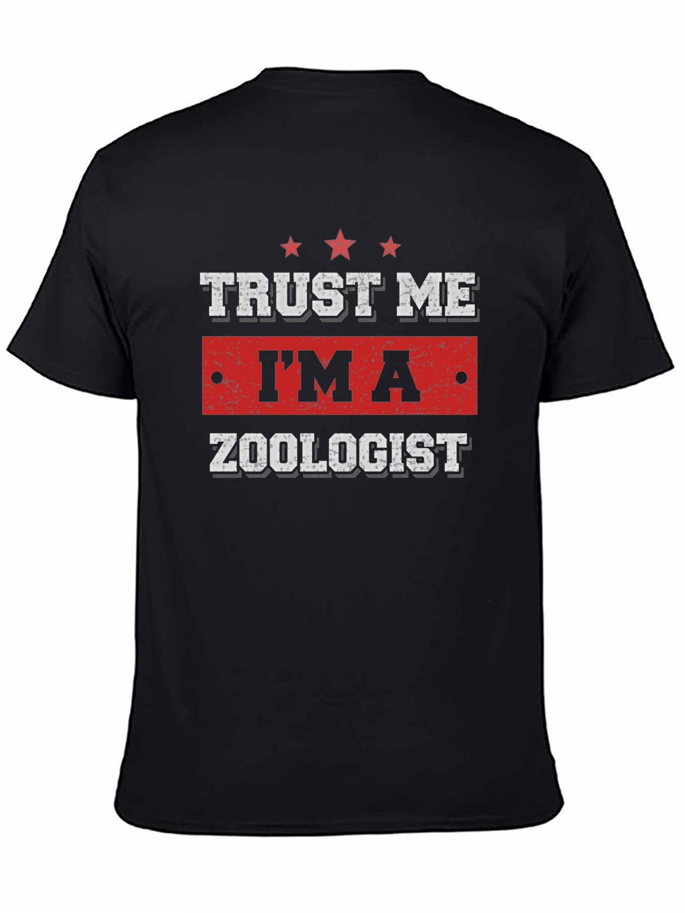 Black Trust Me I'm A Zoologist T-Shirt view 4