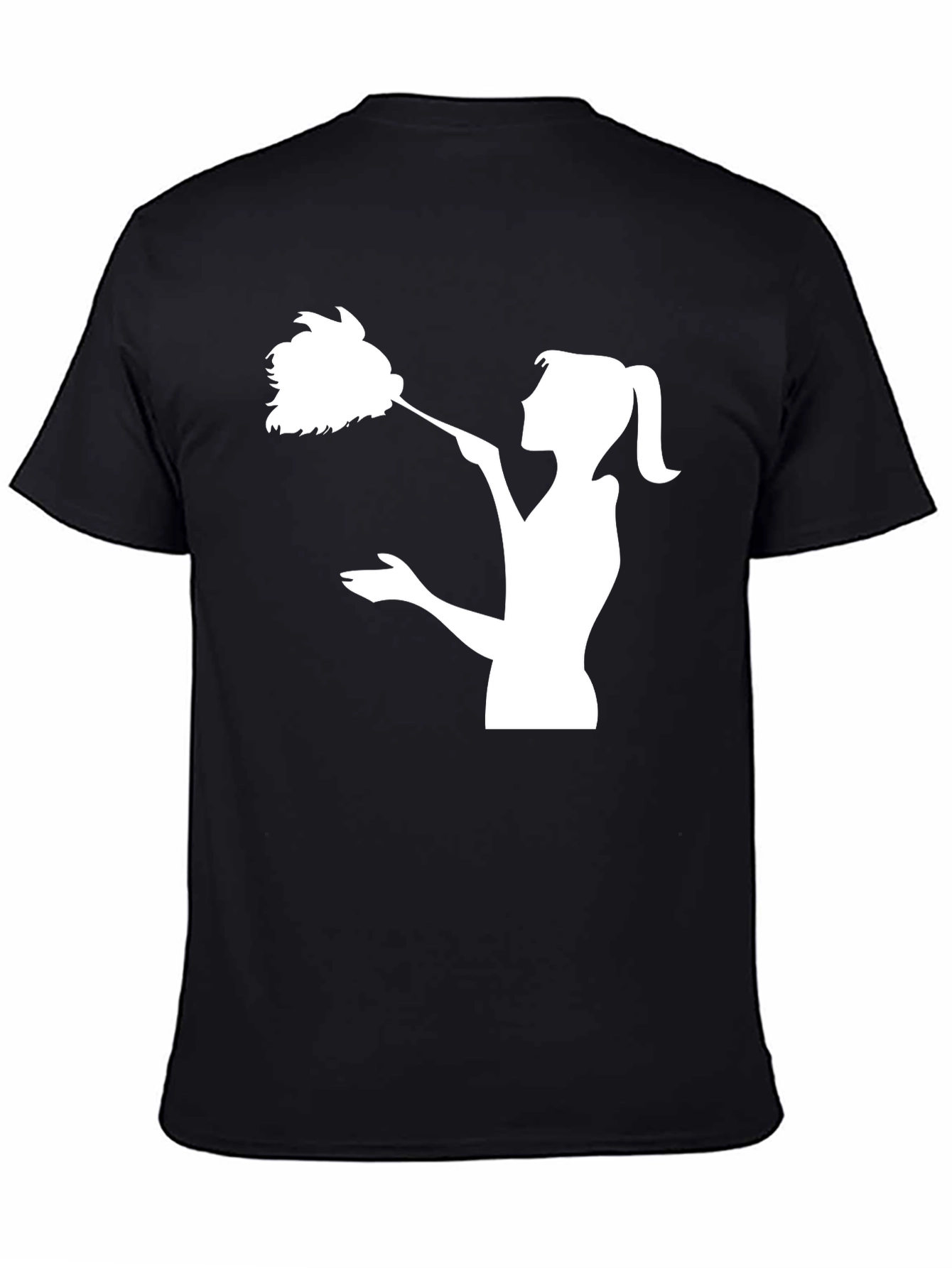 Black Dust Maid T-Shirt - Novelty Cleaning Humor Tee view 4