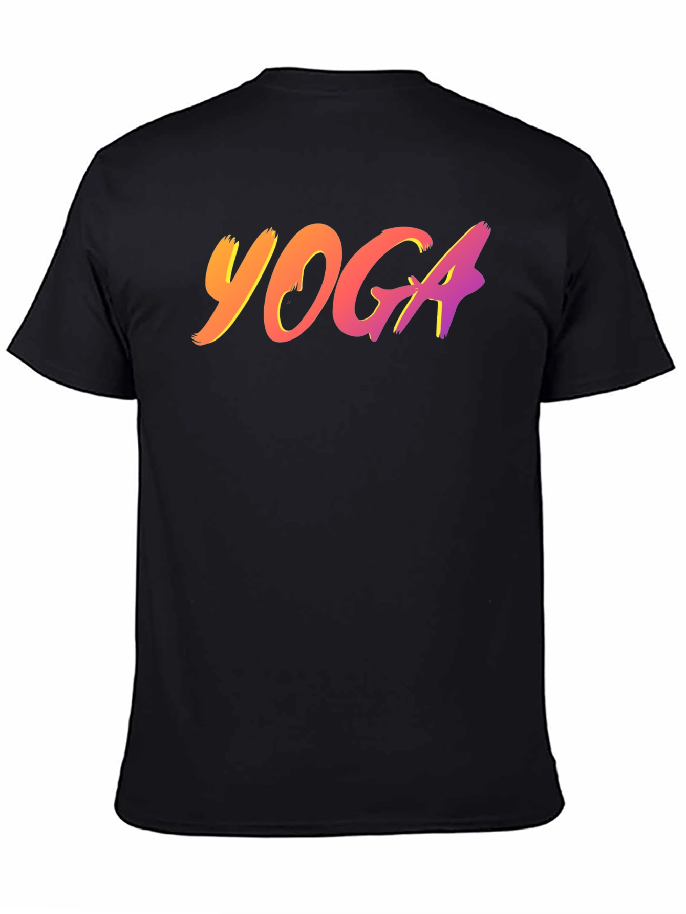 Black Yoga Tee - Gradient Design view 4