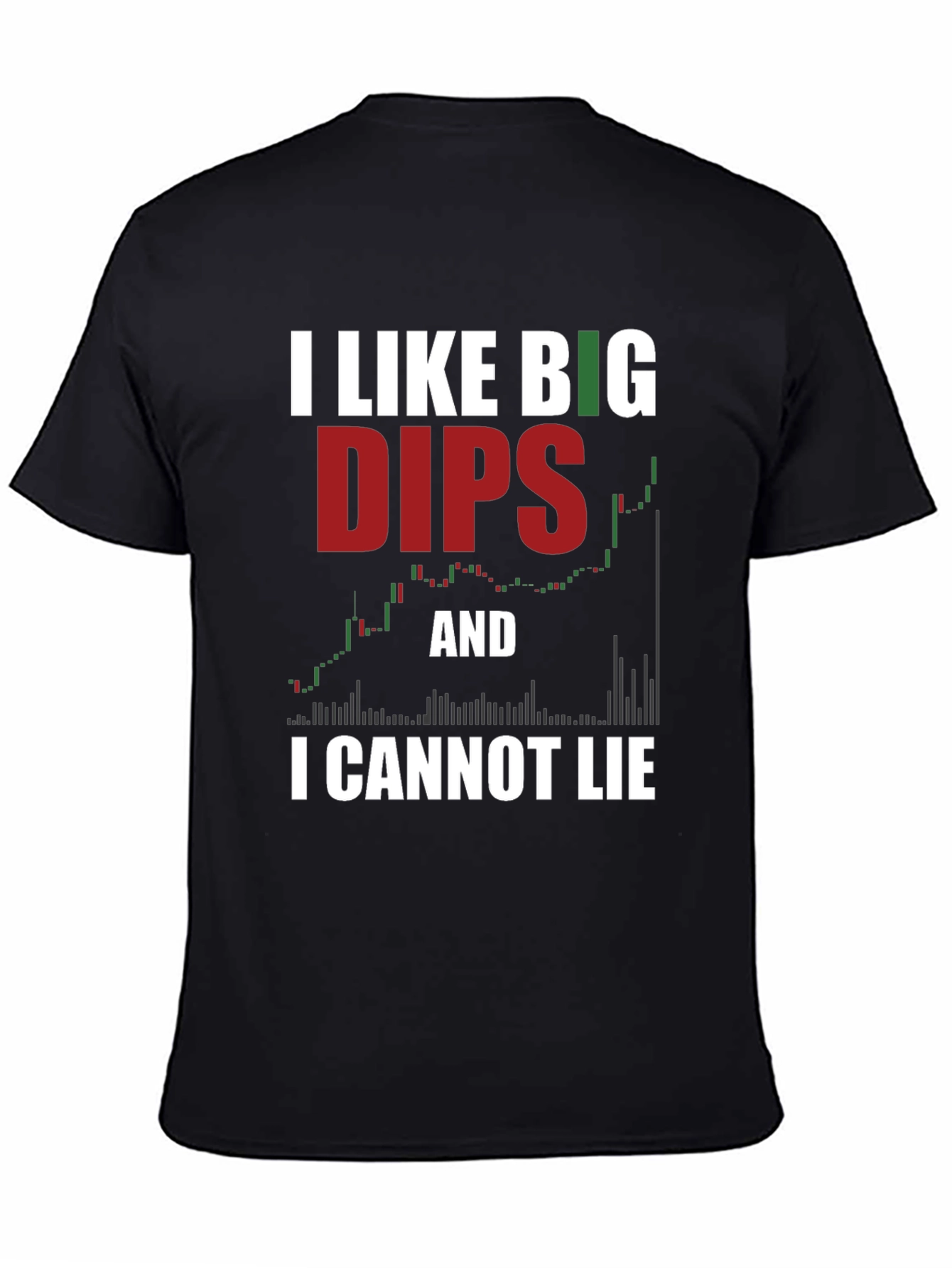 Black I Like Big Dips Funny Stock Market T-Shirt view 4