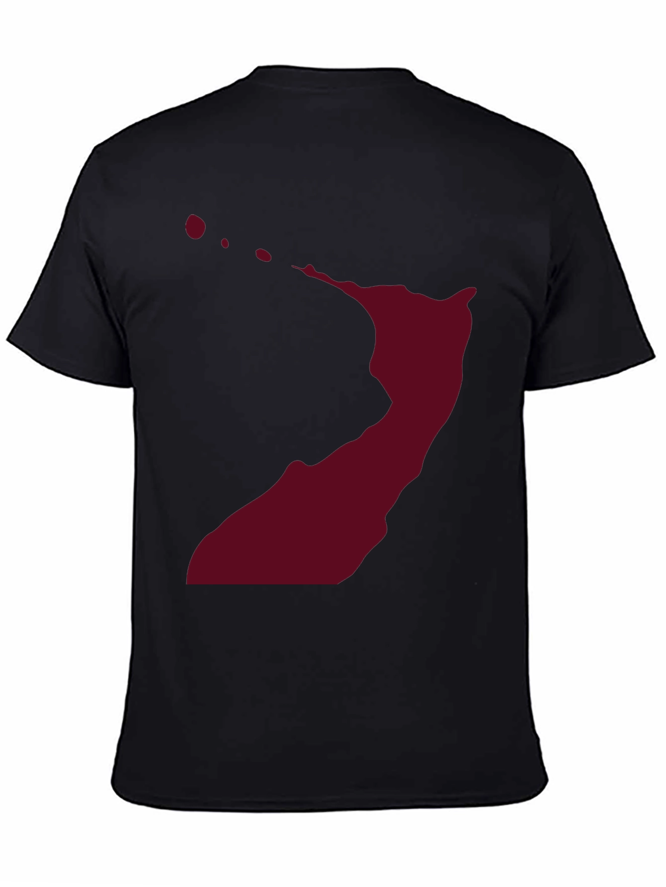Black Abstract Splatter Graphic Black T-Shirt view 4