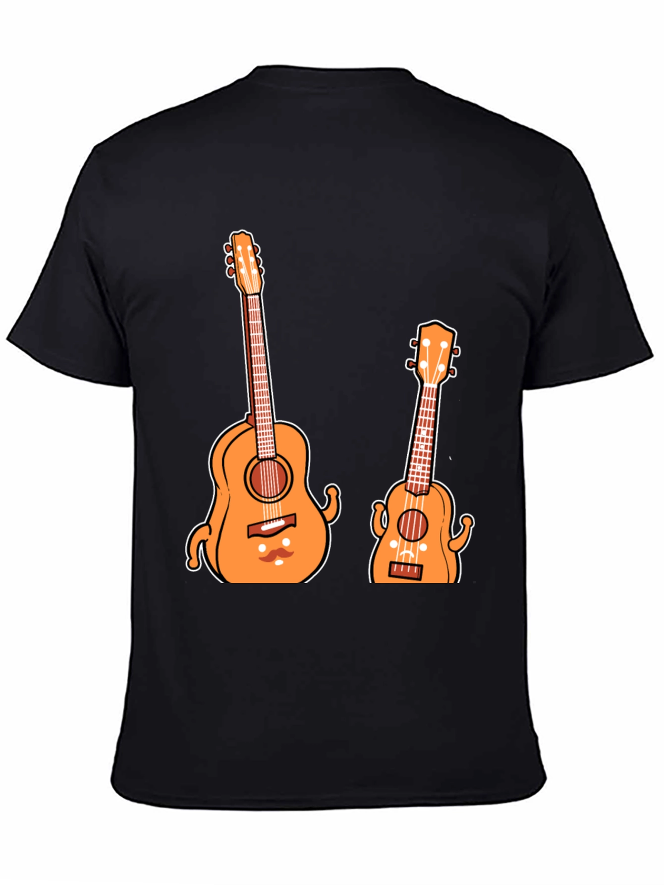 Black Funny Guitar T-Shirt - Musical Instrument Tee view 4