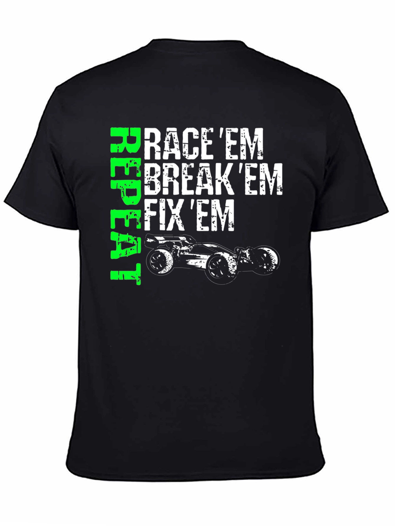 Black Race 'Em, Break 'Em, Fix 'Em T-Shirt view 4
