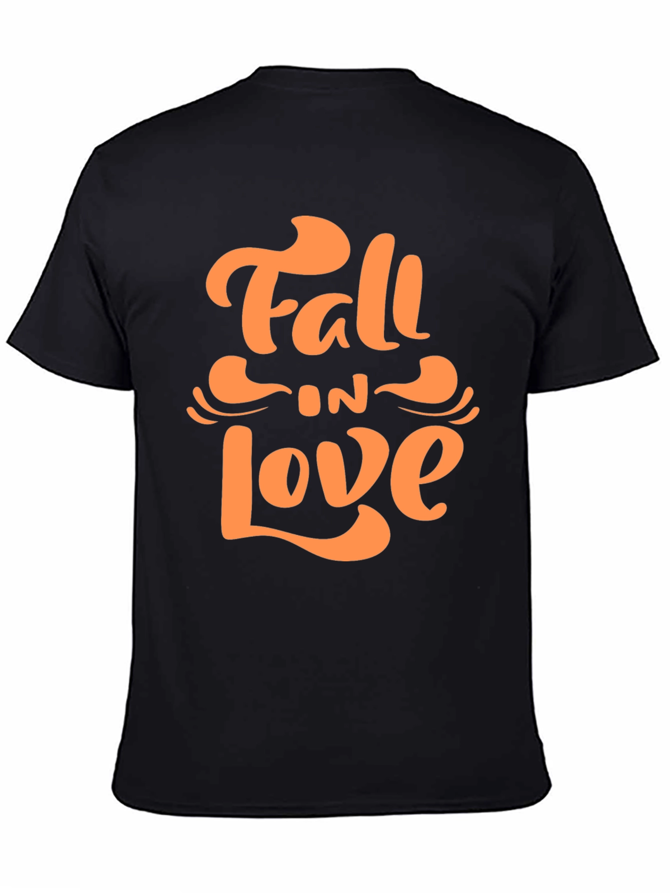 Black Fall in Love Graphic Tee - Stylish Autumn Apparel view 4