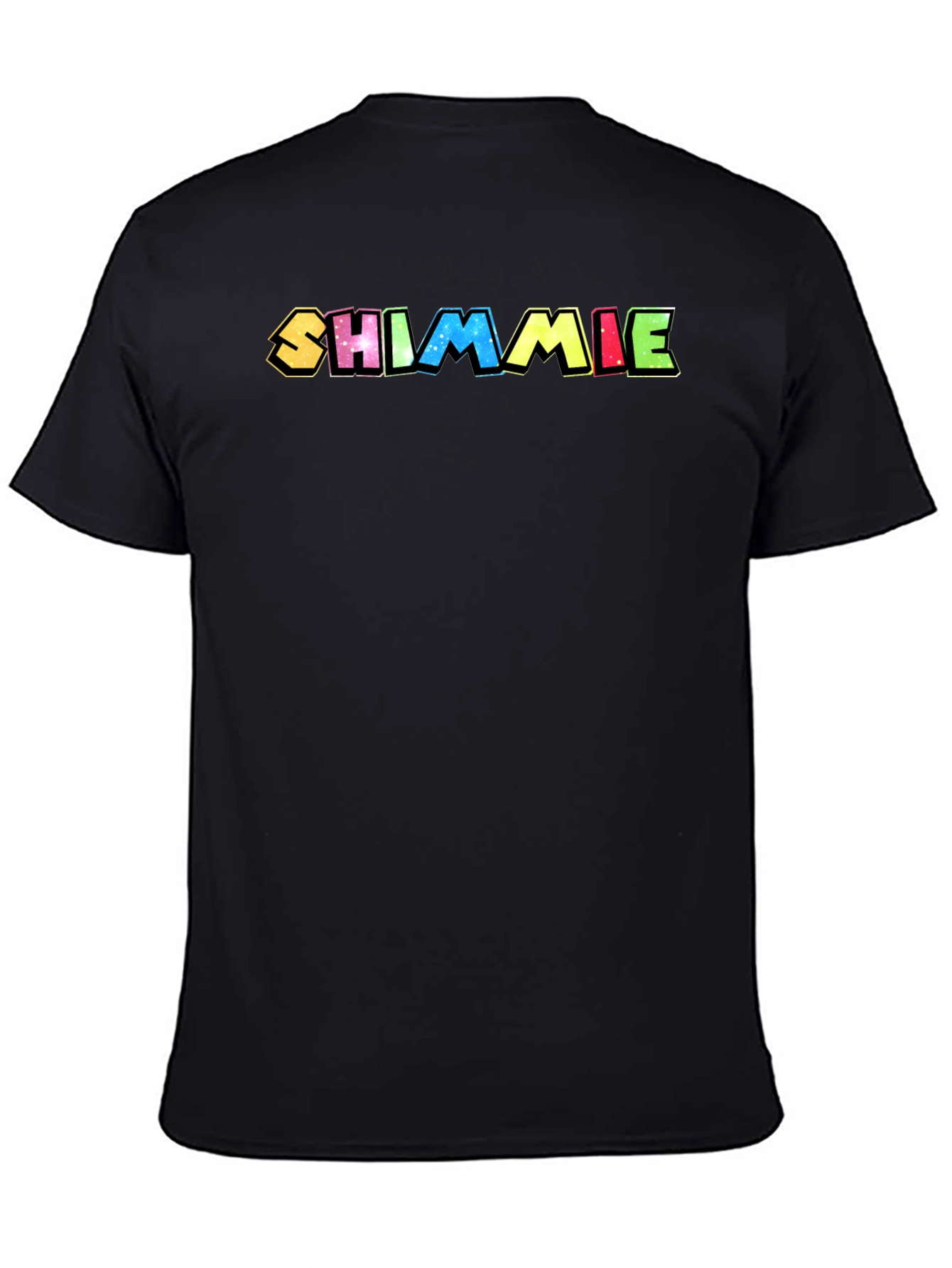 Black Shimmiie Colorful Graphic Black T-Shirt view 4