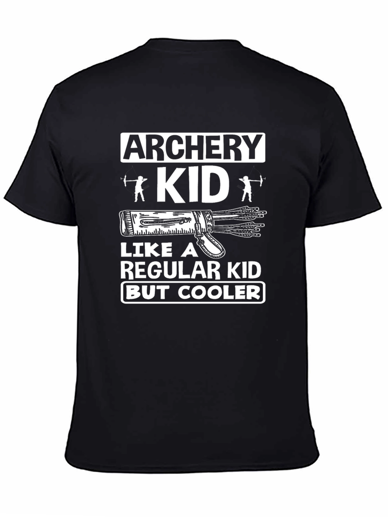 Black Archery Kid Graphic Tee: Cooler Than Regular Kids! view 4