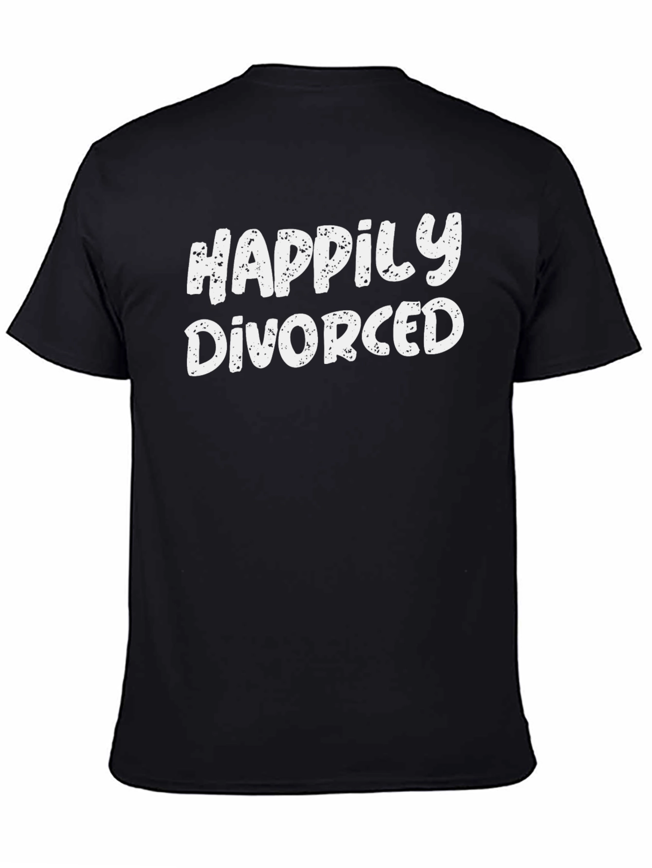 Black Happily Divorced Graphic T-Shirt - Black Cotton Tee view 4