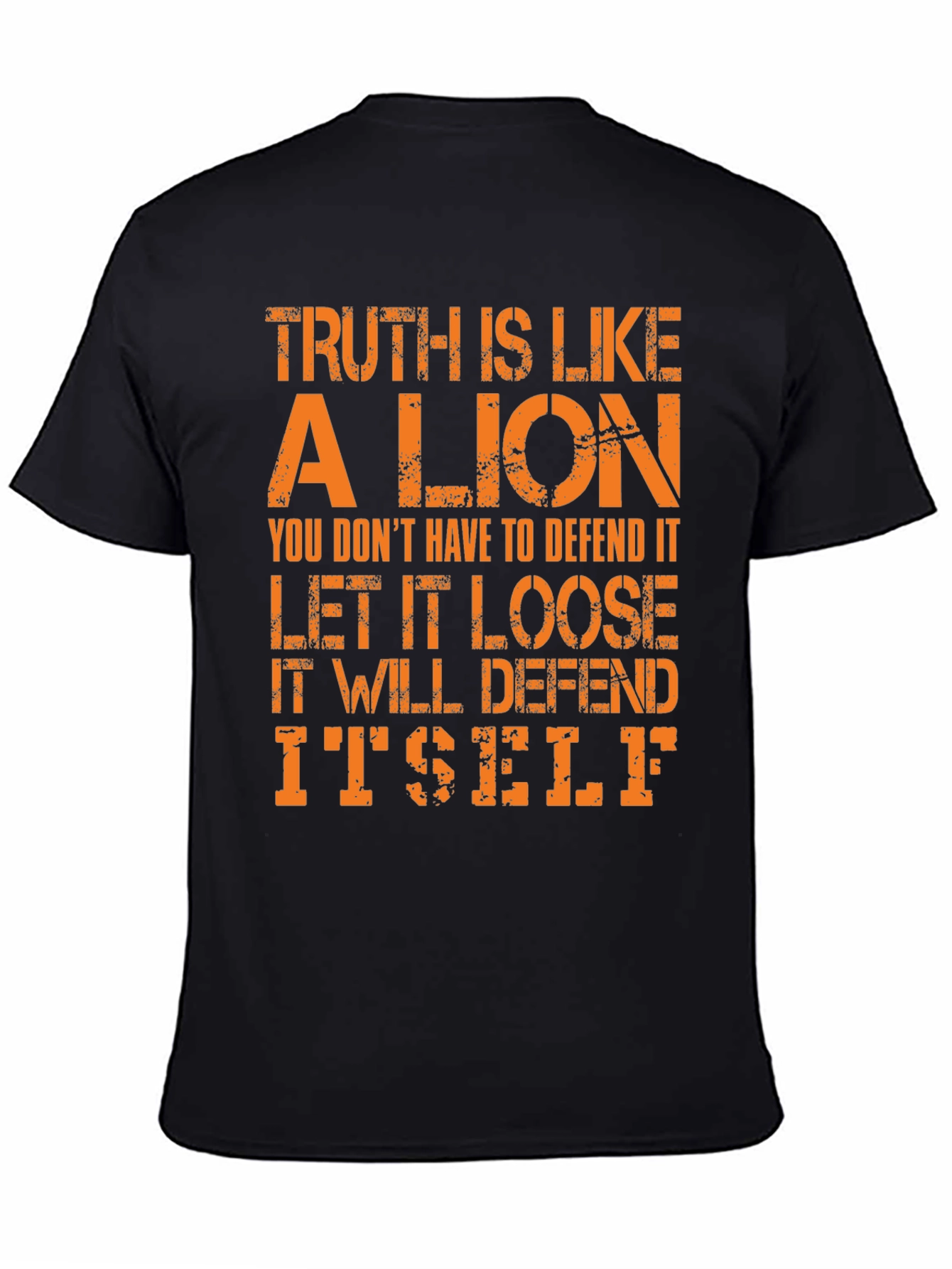 Black Truth Lion Graphic Tee - Bold Statement T-Shirt view 4